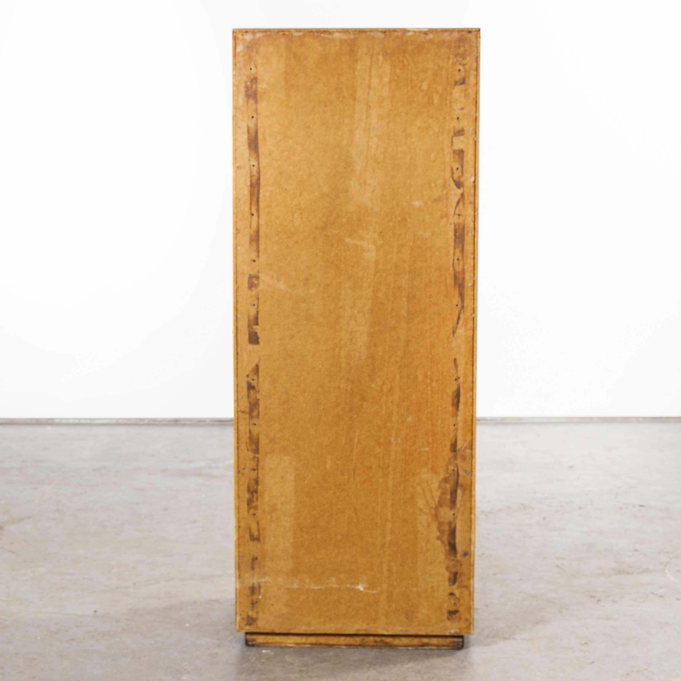Beech 1950s Small Multi Drawer Jewelers Cabinet, Twelve Drawers