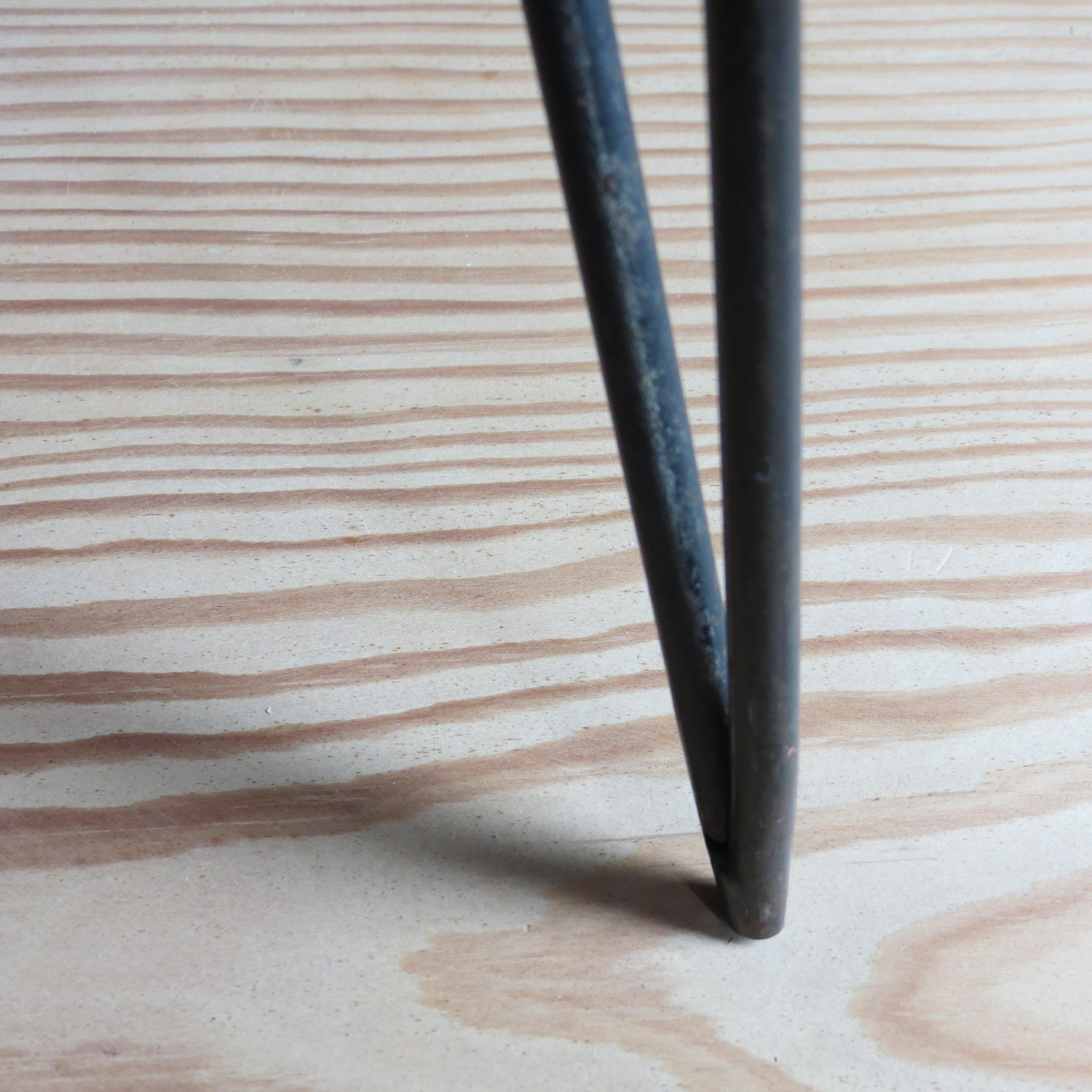 1950s small table Mosaic top and metal Hairpin Legs 1