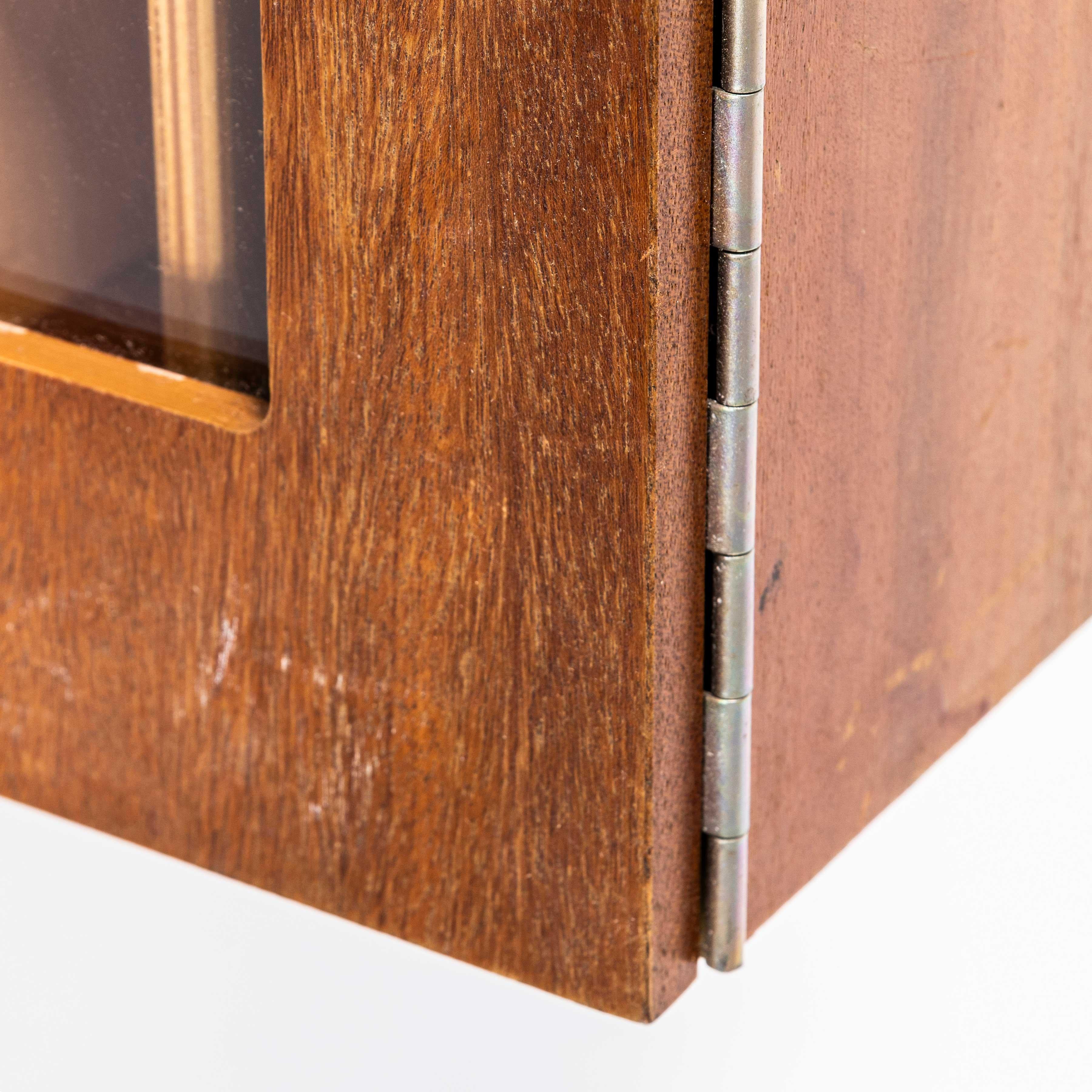 1950’s Small Wooden Office Cabinet.

Good honest little cabinet we found when hunting in France, with a number of internal shelves. Sadly we don’t have the key. The internal shelves are mainly adjustable.

Workshop Report:
Our workshop team inspect
