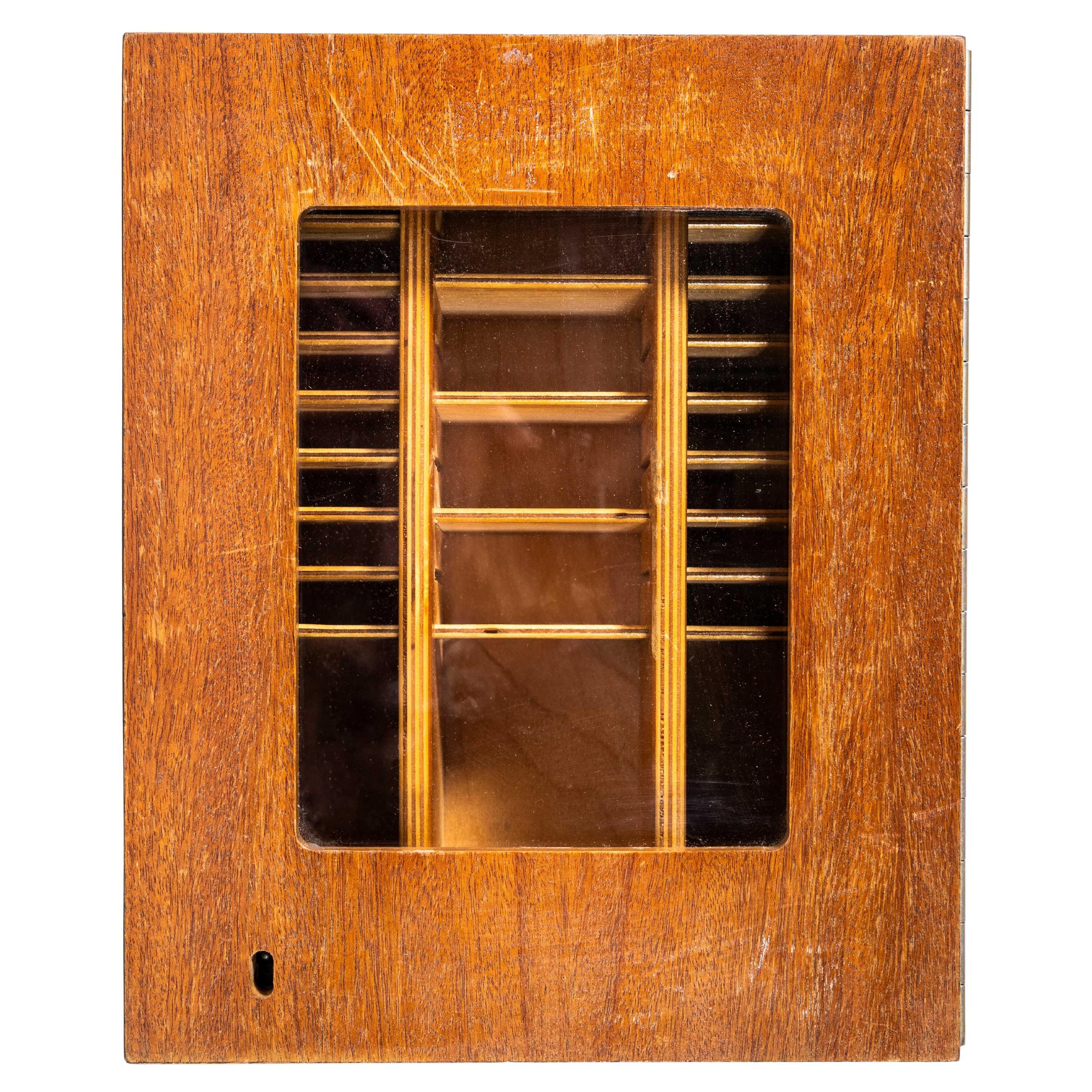 1950’s Small Wooden Office Cabinet For Sale