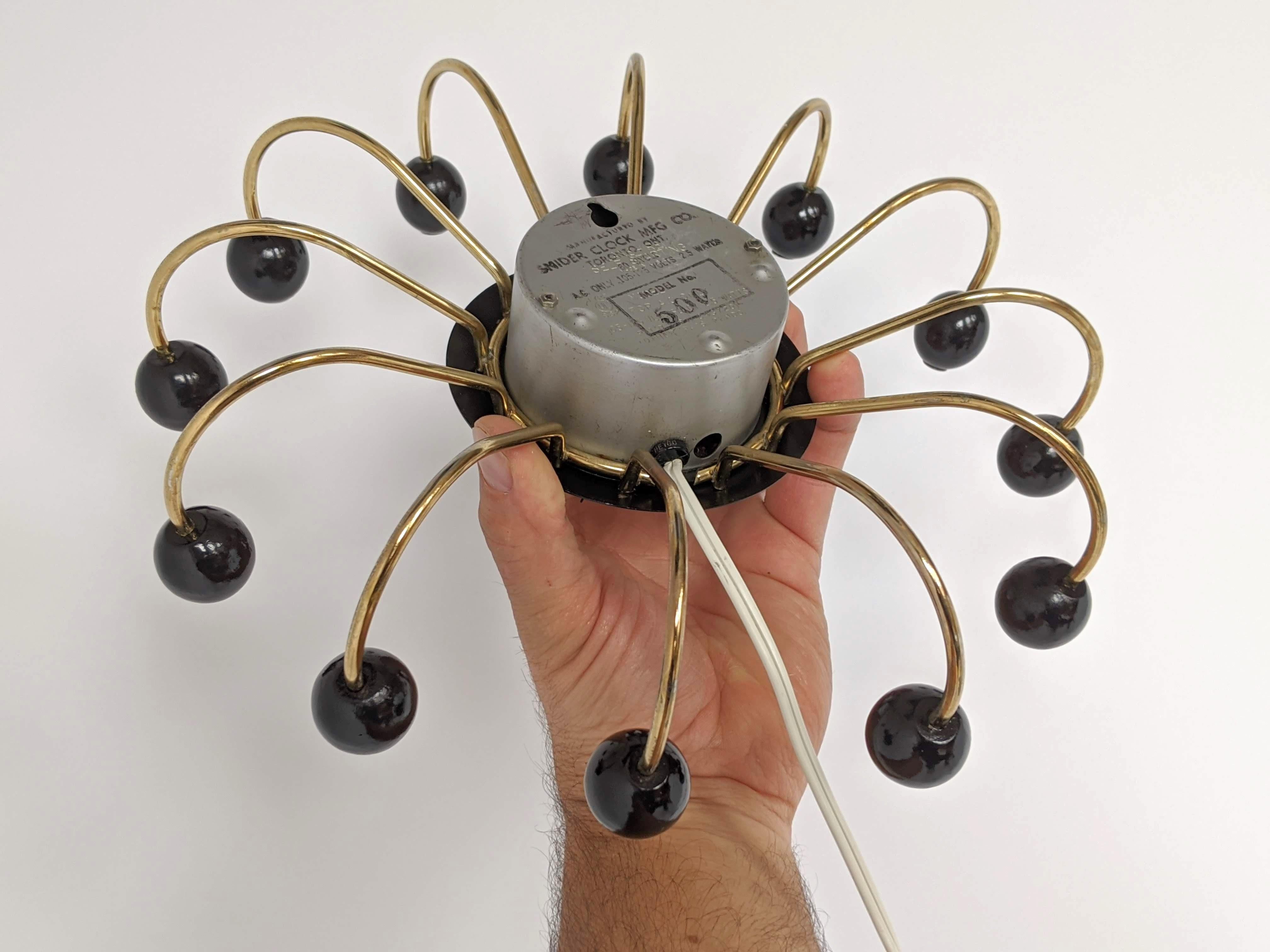 1950s Snider Spider Electric Wall Clock 3
