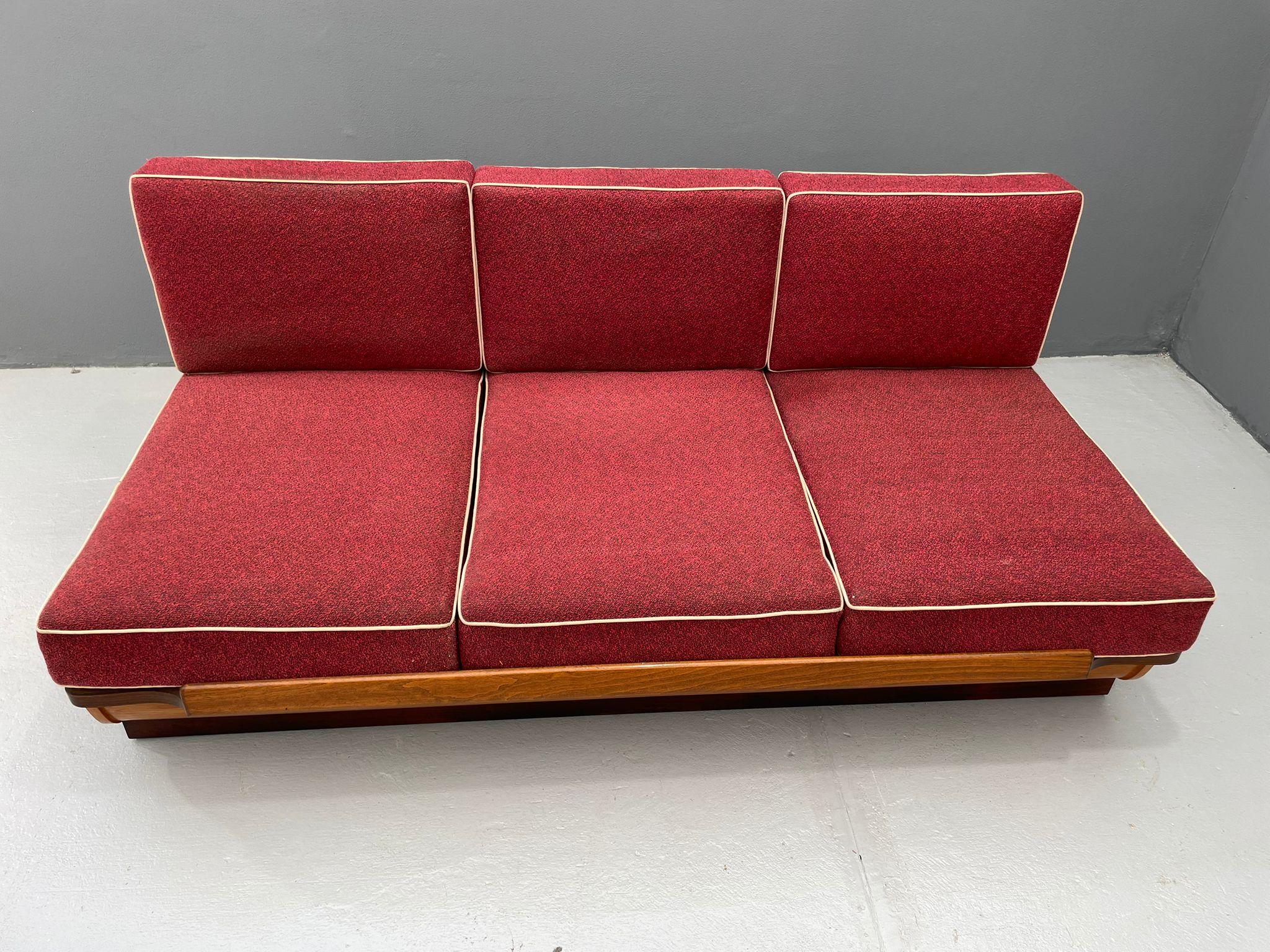 1950s Sofa Bed by Jindřich Halabala for UP Závody Rousínov, Czechoslovakia For Sale 11