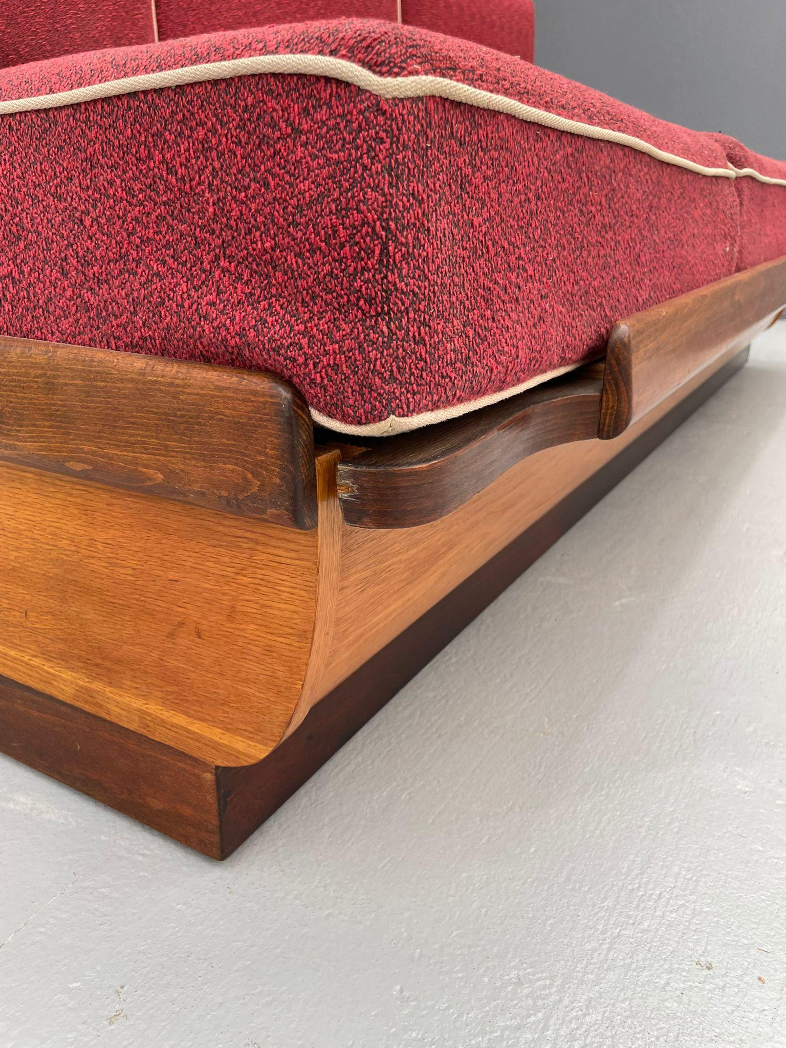 1950s Sofa Bed by Jindřich Halabala for UP Závody Rousínov, Czechoslovakia For Sale 13