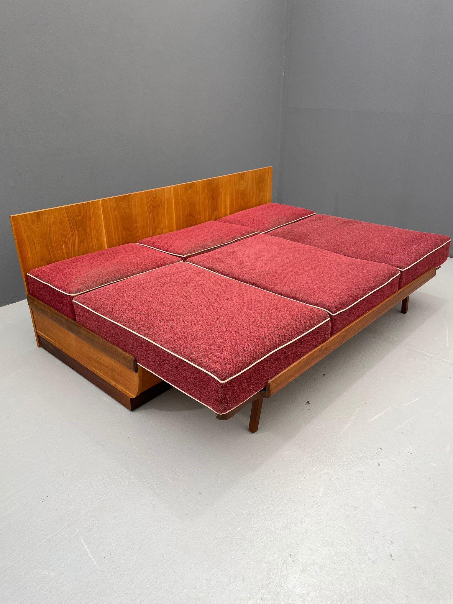 1950s Sofa Bed by Jindřich Halabala for UP Závody Rousínov, Czechoslovakia For Sale 1