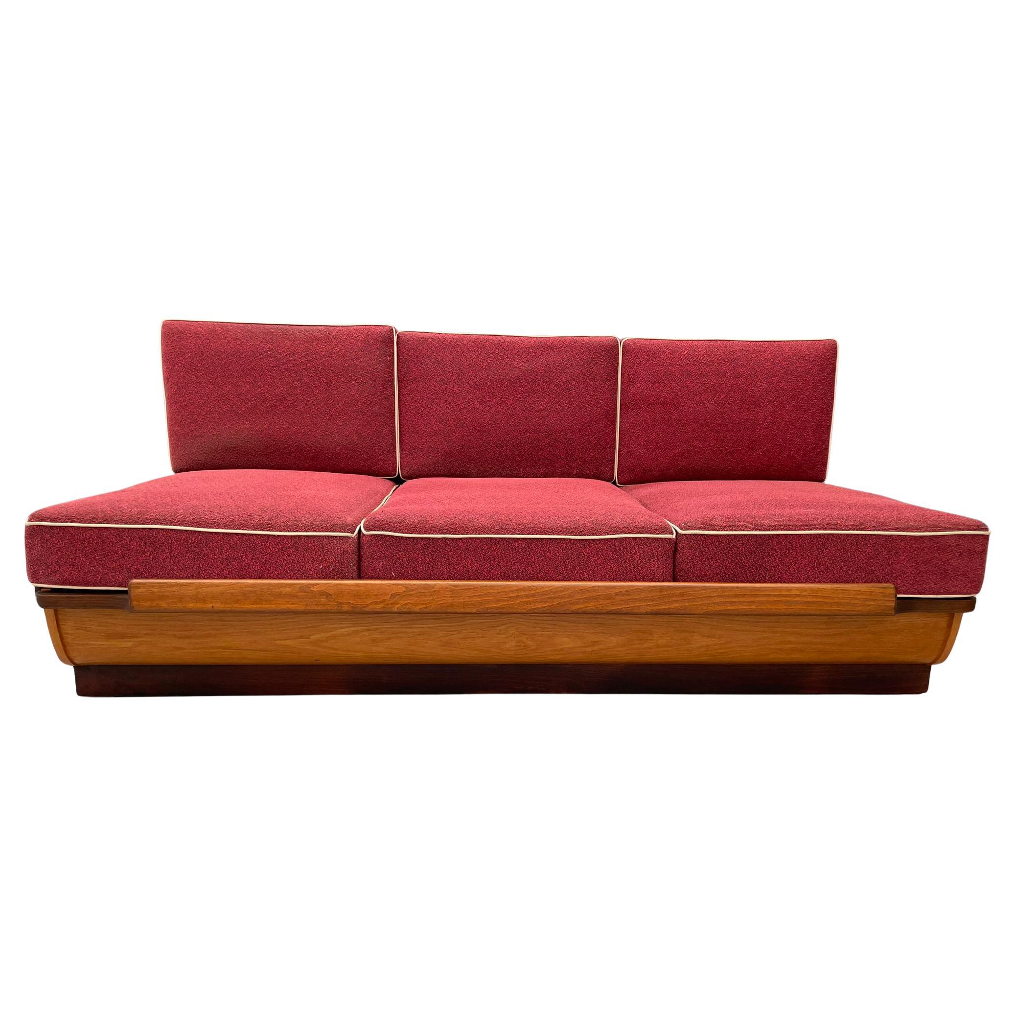 1950s Sofa Bed by Jindřich Halabala for UP Závody Rousínov, Czechoslovakia For Sale