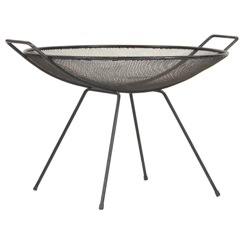 1950s Sol Bloom Catch All Side End Table Black Outdoor Steel Mid