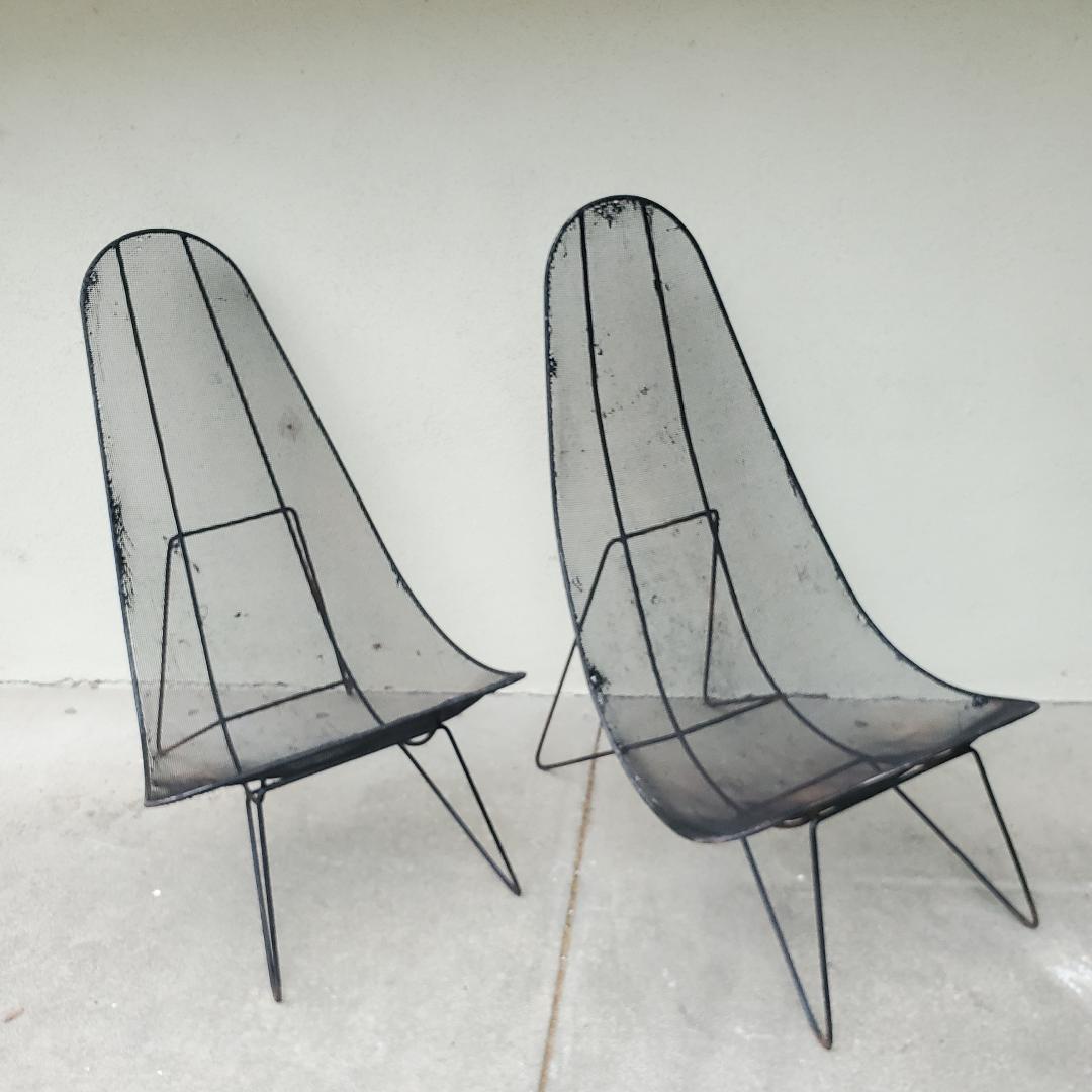 Paire de chaises à abattant Sol Bloom des années 1950 - Wabi Sabi en vente 6
