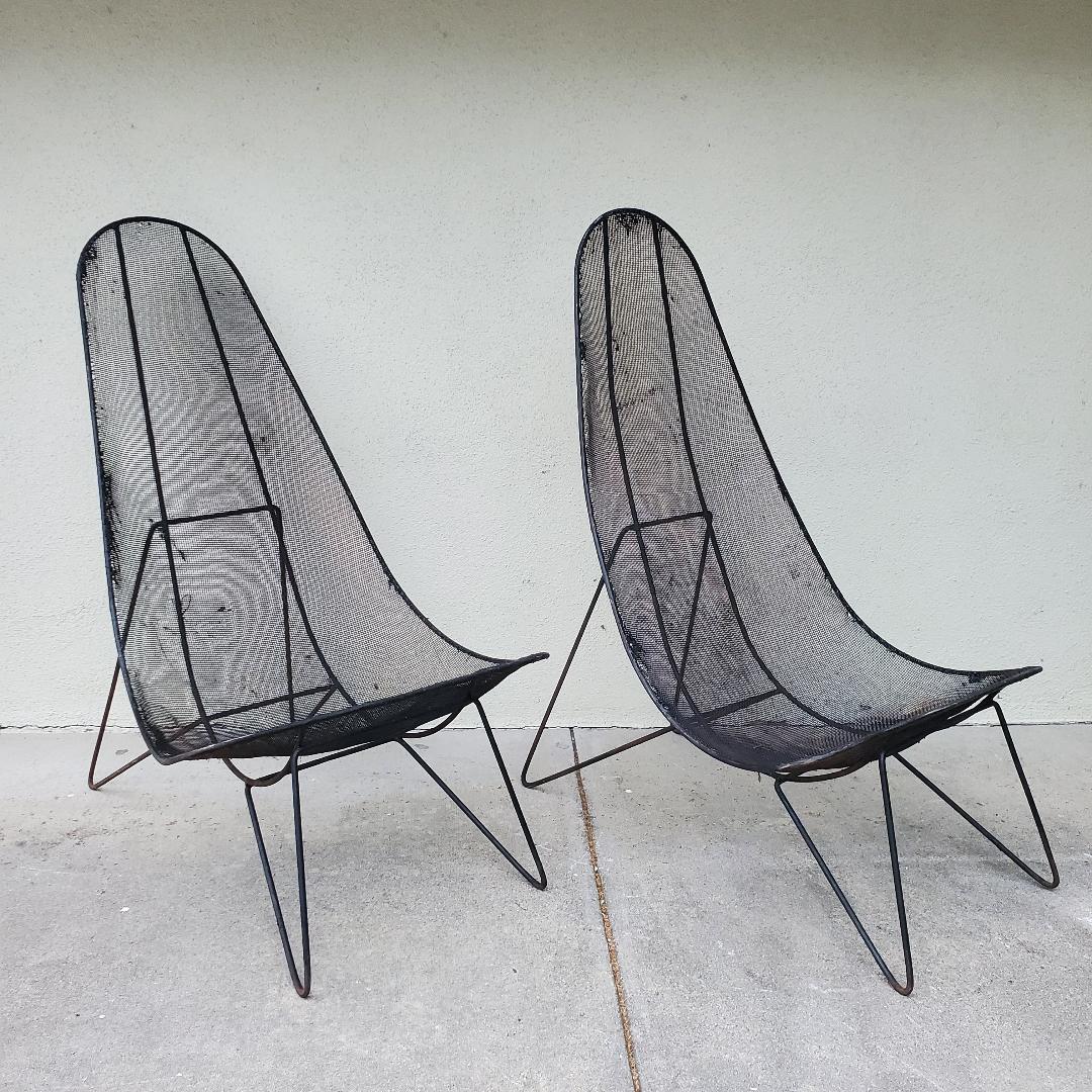 Mid-Century Modern Paire de chaises à abattant Sol Bloom des années 1950 - Wabi Sabi en vente