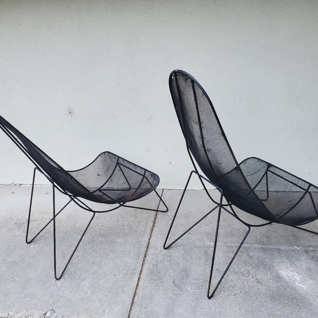1950s Sol Bloom Scoop Chairs - a Pair - Wabi Sabi In Good Condition For Sale In Monrovia, CA