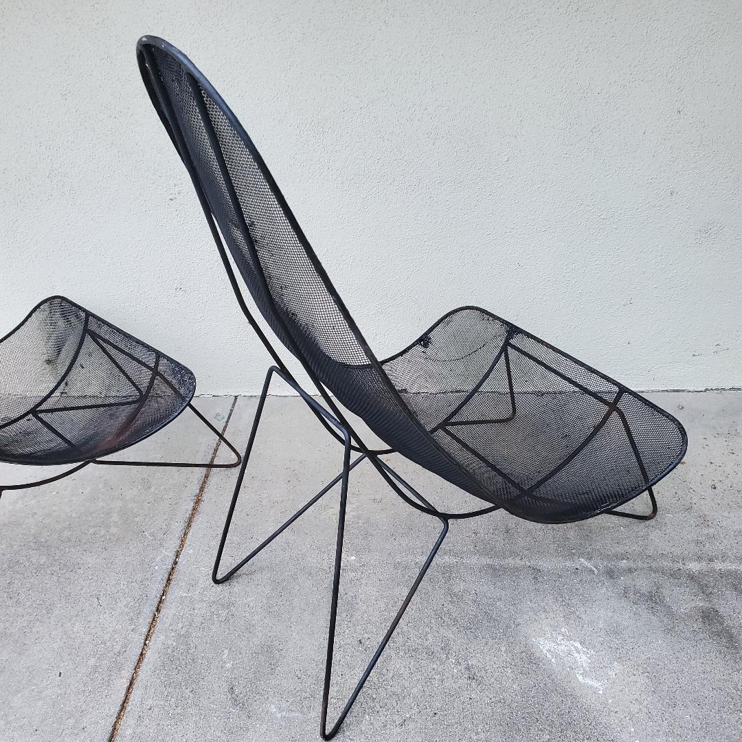 Métal Paire de chaises à abattant Sol Bloom des années 1950 - Wabi Sabi en vente