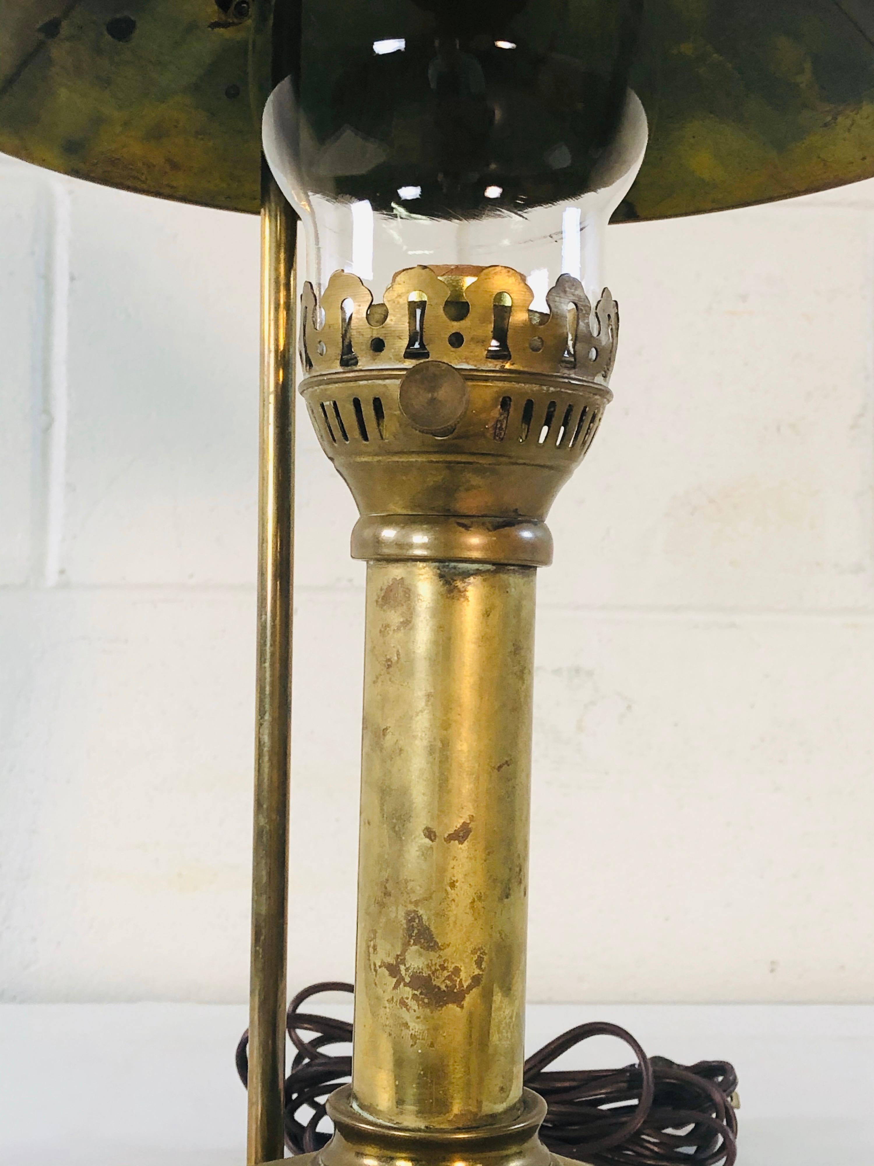 vintage solid brass lamp