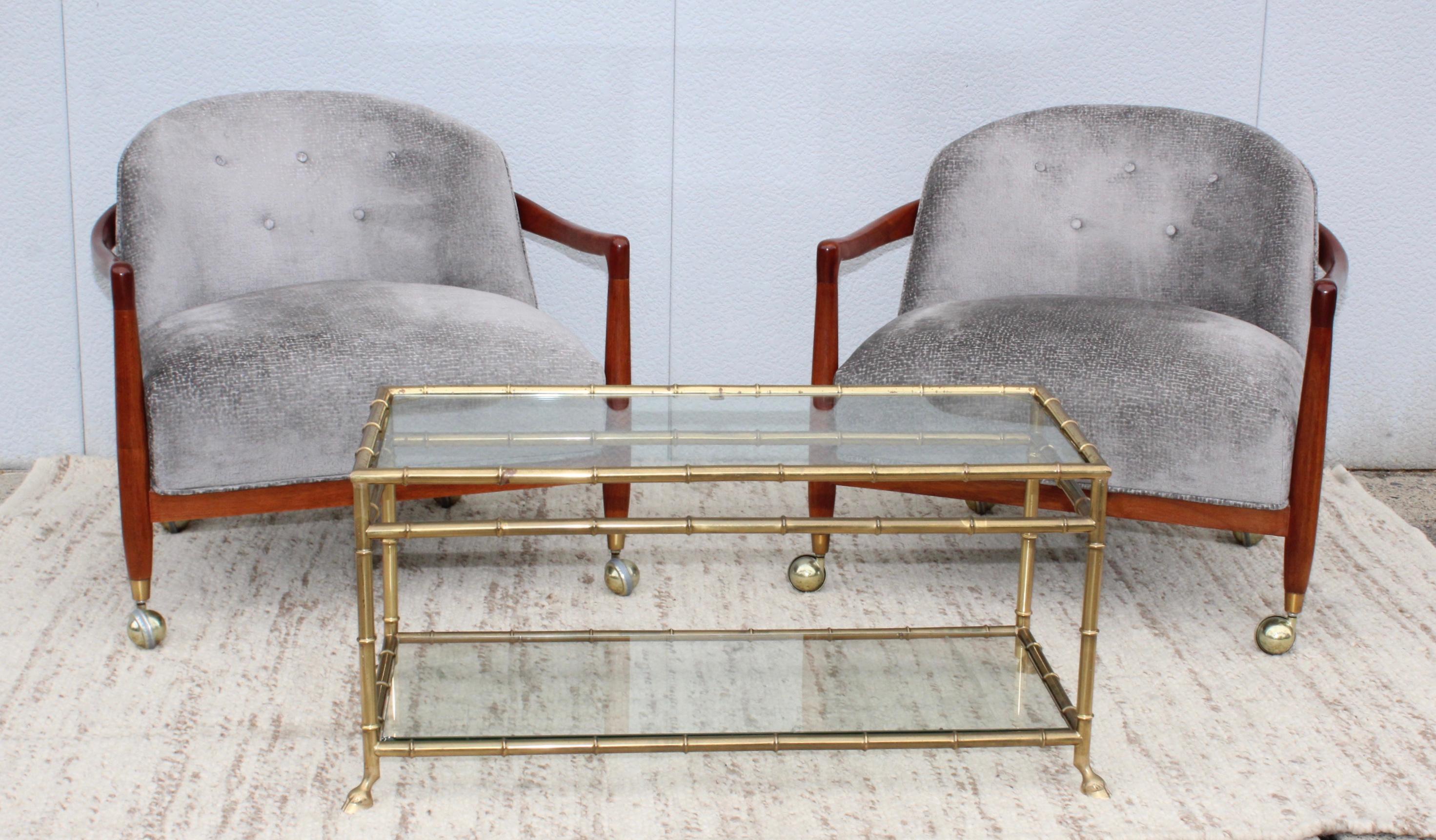 1950s Solid Brass Faux Bamboo Italian Two-Tier Coffee Table 6