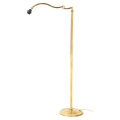1950's Solid Brass French Swing Arm Floor Lamp