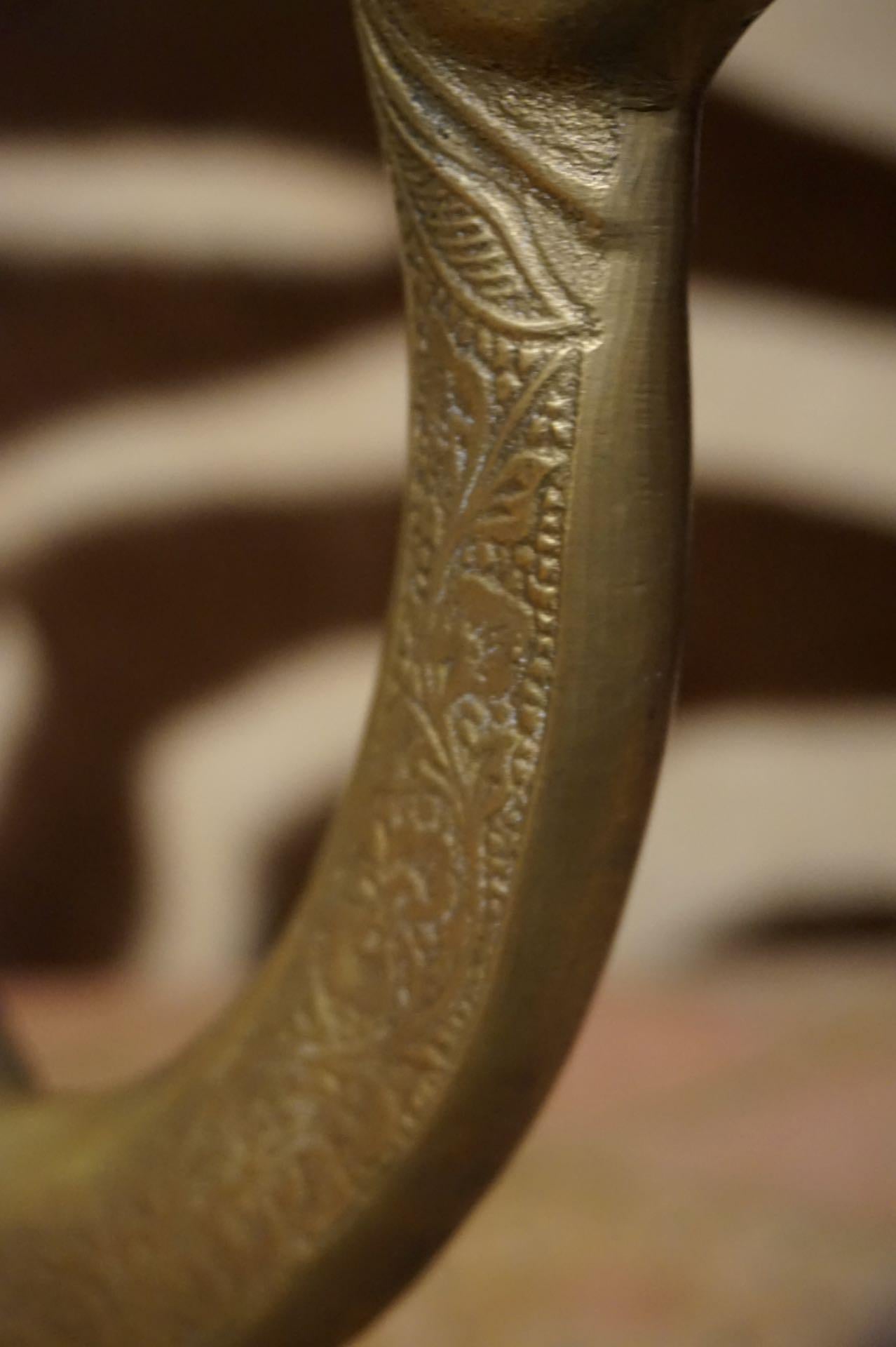 1950's Solid Brass Hand Engraved Camel Sculpture Objet D' Art For Sale 7