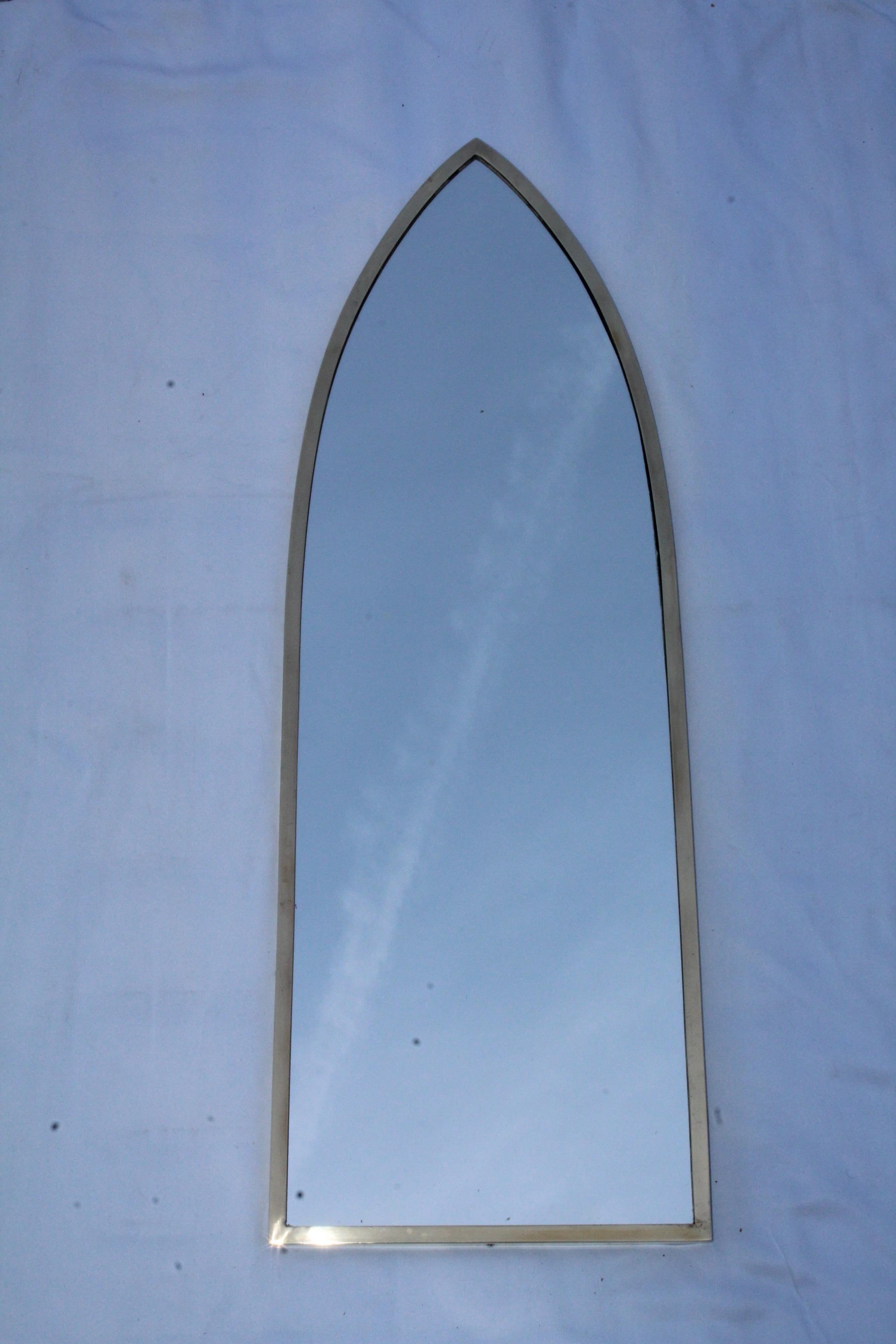 1950s Solid Brass Italian Arched Mirrors 4