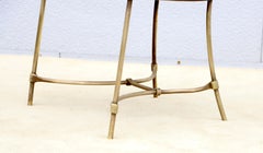 Poltrona italiana moderna in ottone massiccio del 1950