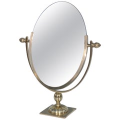 1950s Solid Brass Vanity Mirror