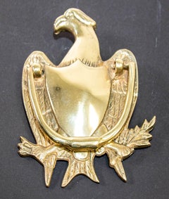 1950s Solid Cast Brass American Federal Eagle Door Knocker