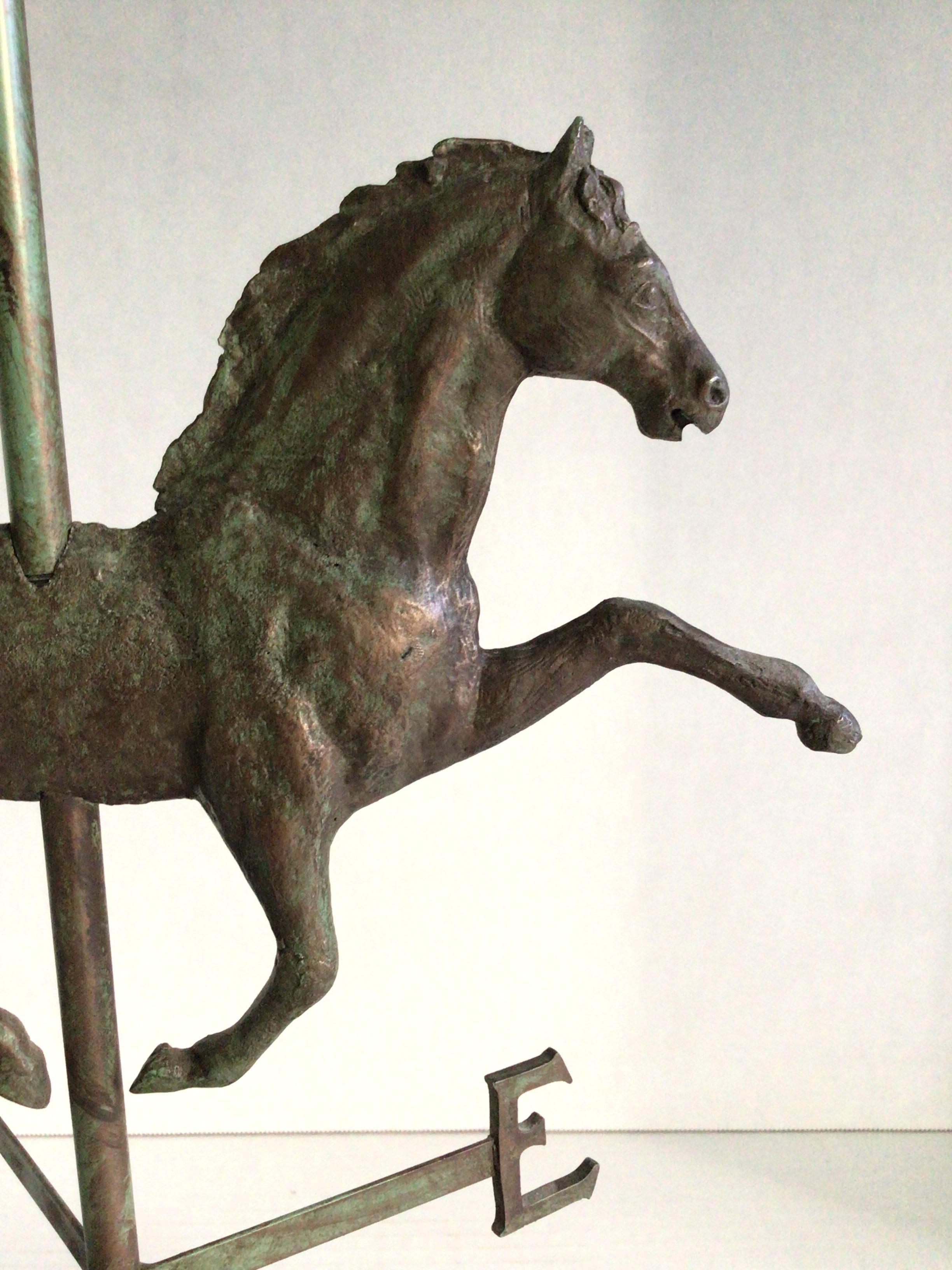 1950s Solid Copper Weather Vane Table Lamp For Sale 1