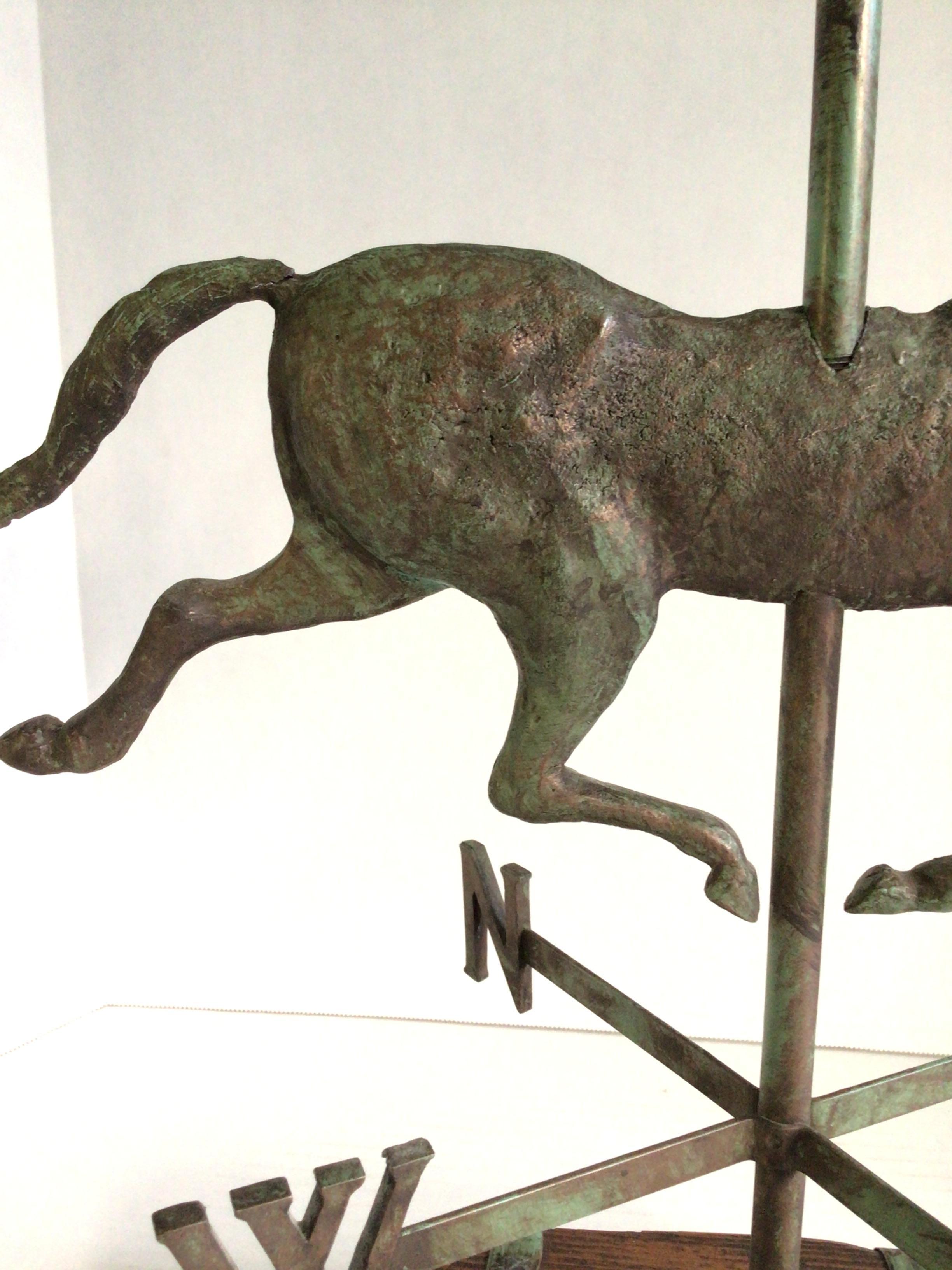 1950s Solid Copper Weather Vane Table Lamp For Sale 2