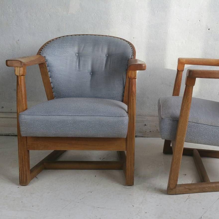 Sillón versátil de roble macizo de los años 50, por Jack Van der Molen siglo XX en venta