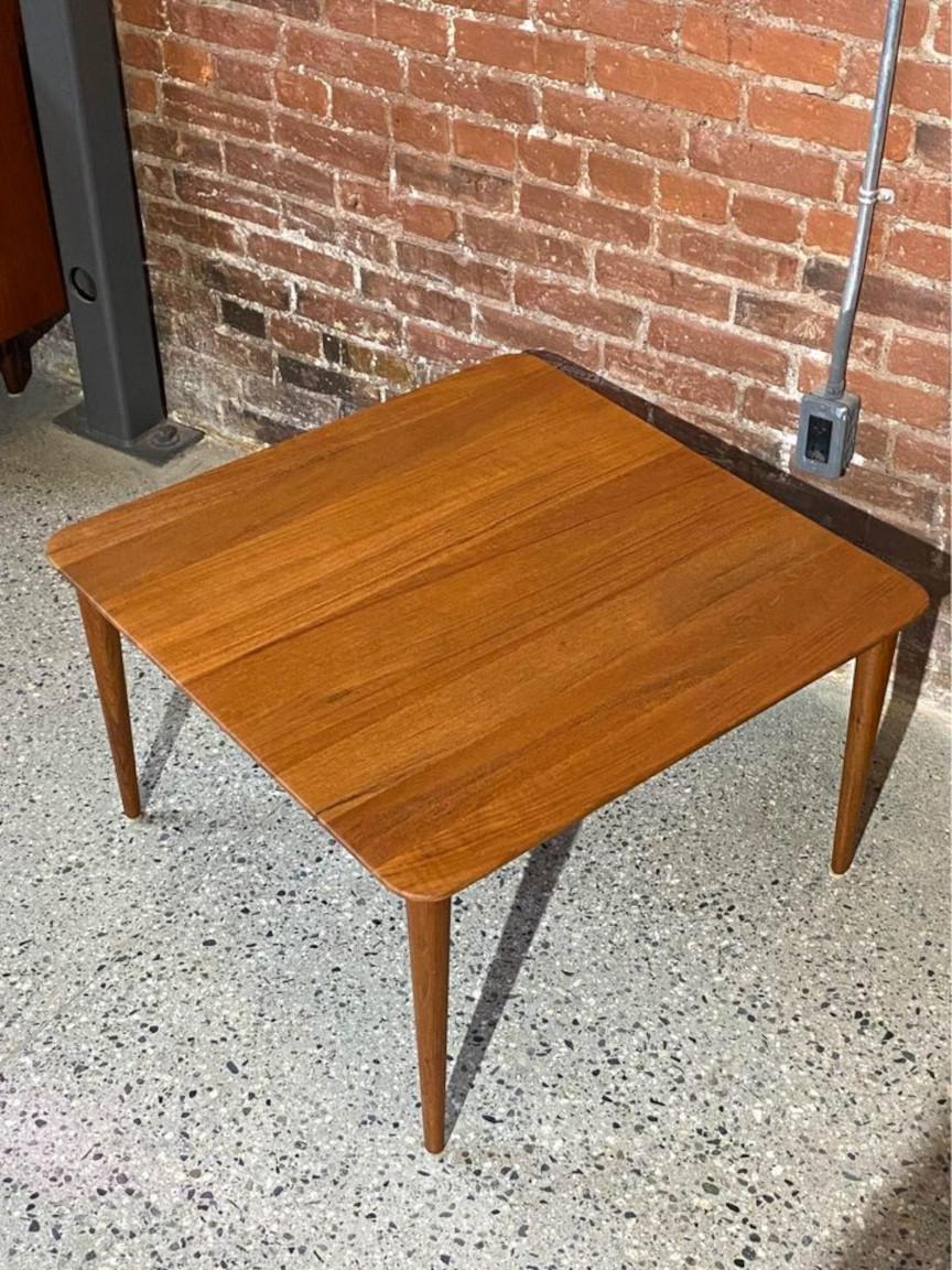 Mid-Century Modern 1950s Solid Teak Danish Coffee Table by Peter Hvidt For Sale