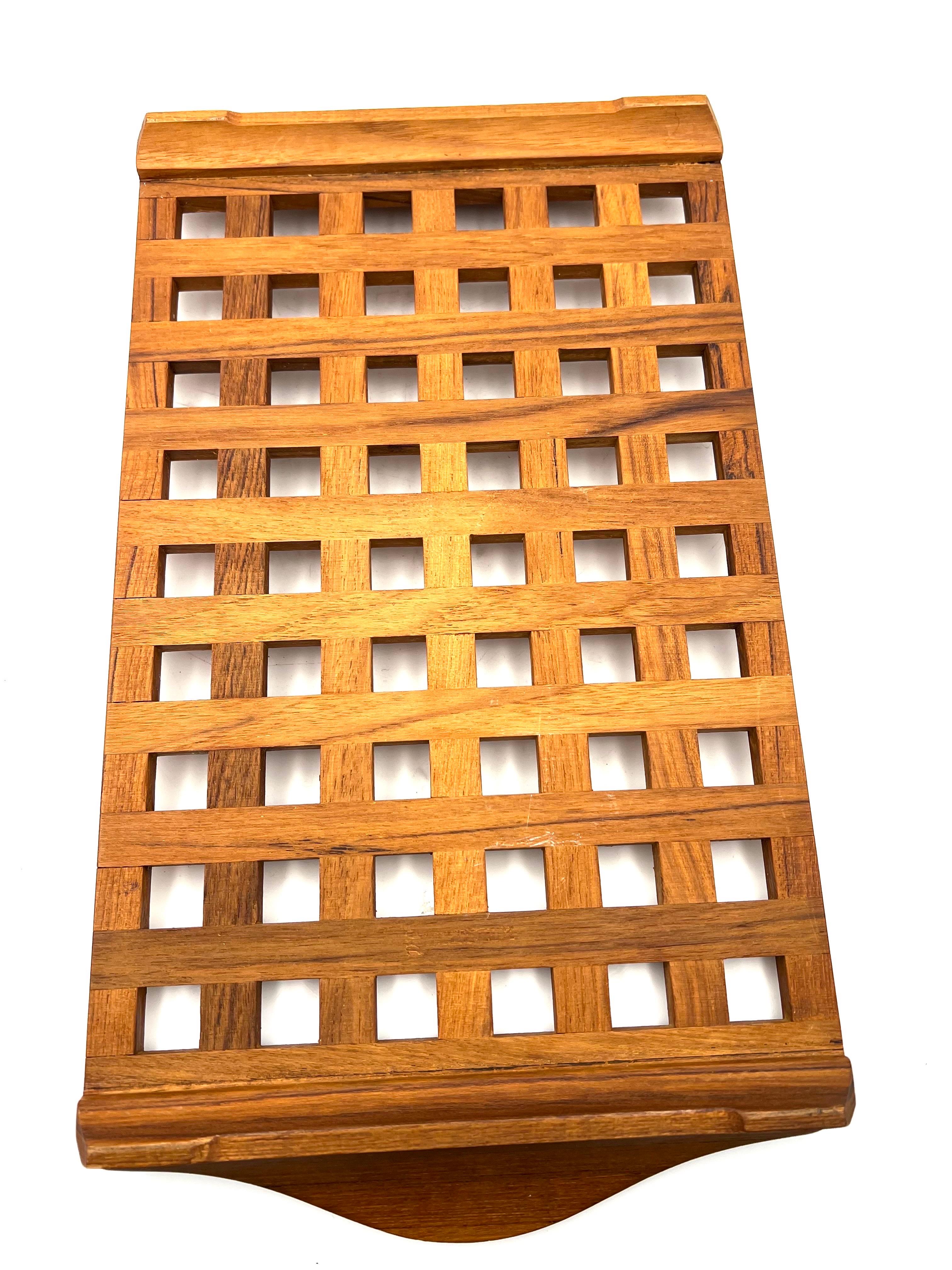 1950s Solid Teak Danish Modern Rare Large Tray Designed by Quistgaard for Dansk In Excellent Condition In San Diego, CA
