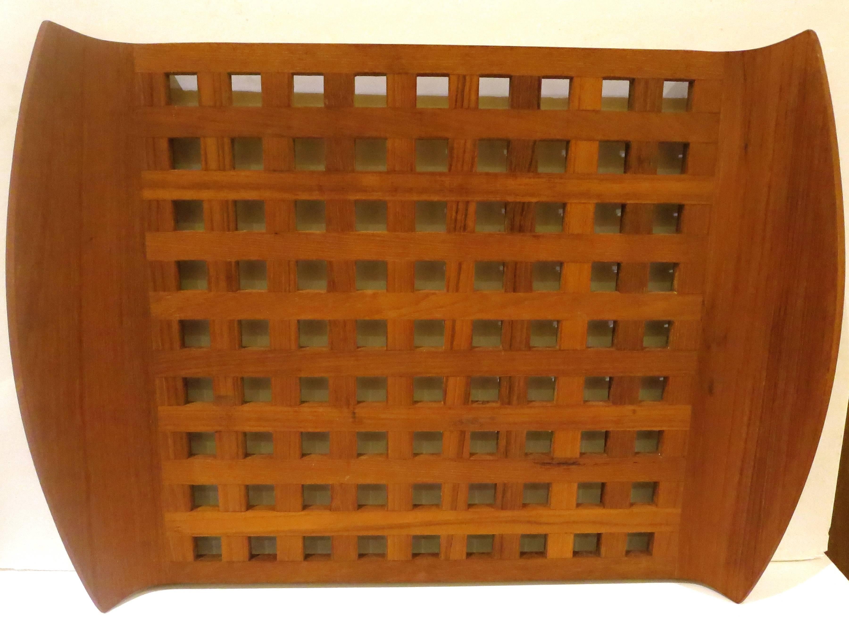 1950s Solid Teak Danish Modern Rare Large Tray Designed by Quistgaard for Dansk In Excellent Condition In San Diego, CA
