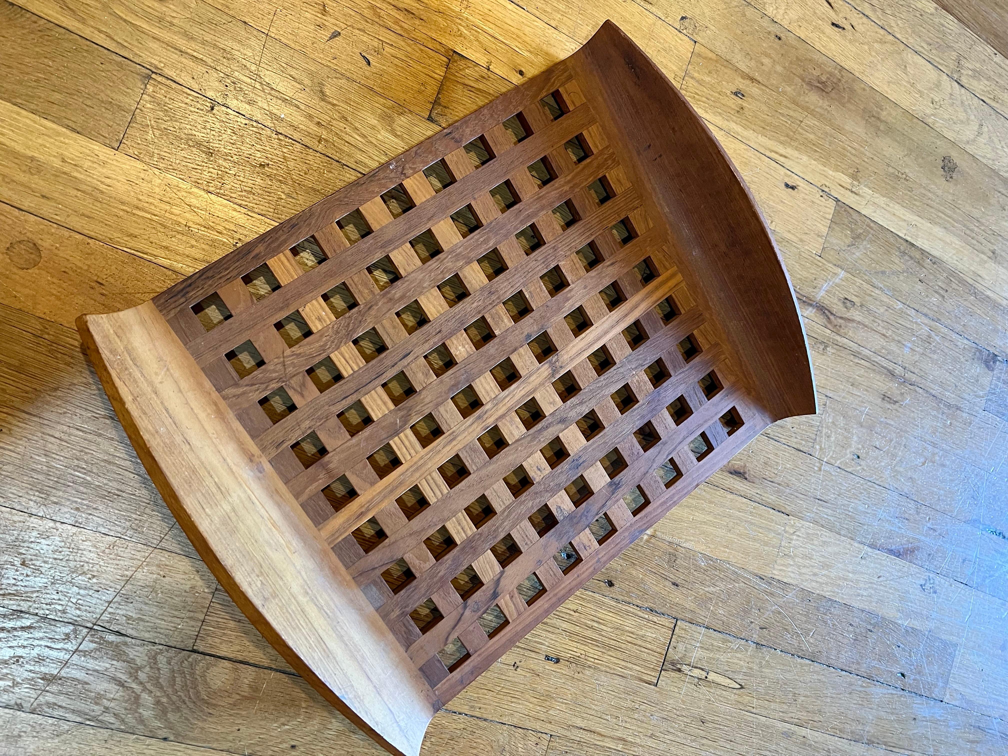 Beautiful design on this large solid teak, a tray designed by Quistgaard for Dansk, circa the 1950s, great condition with raised edges, incredible craftsmanship. early stamp at the bottom.