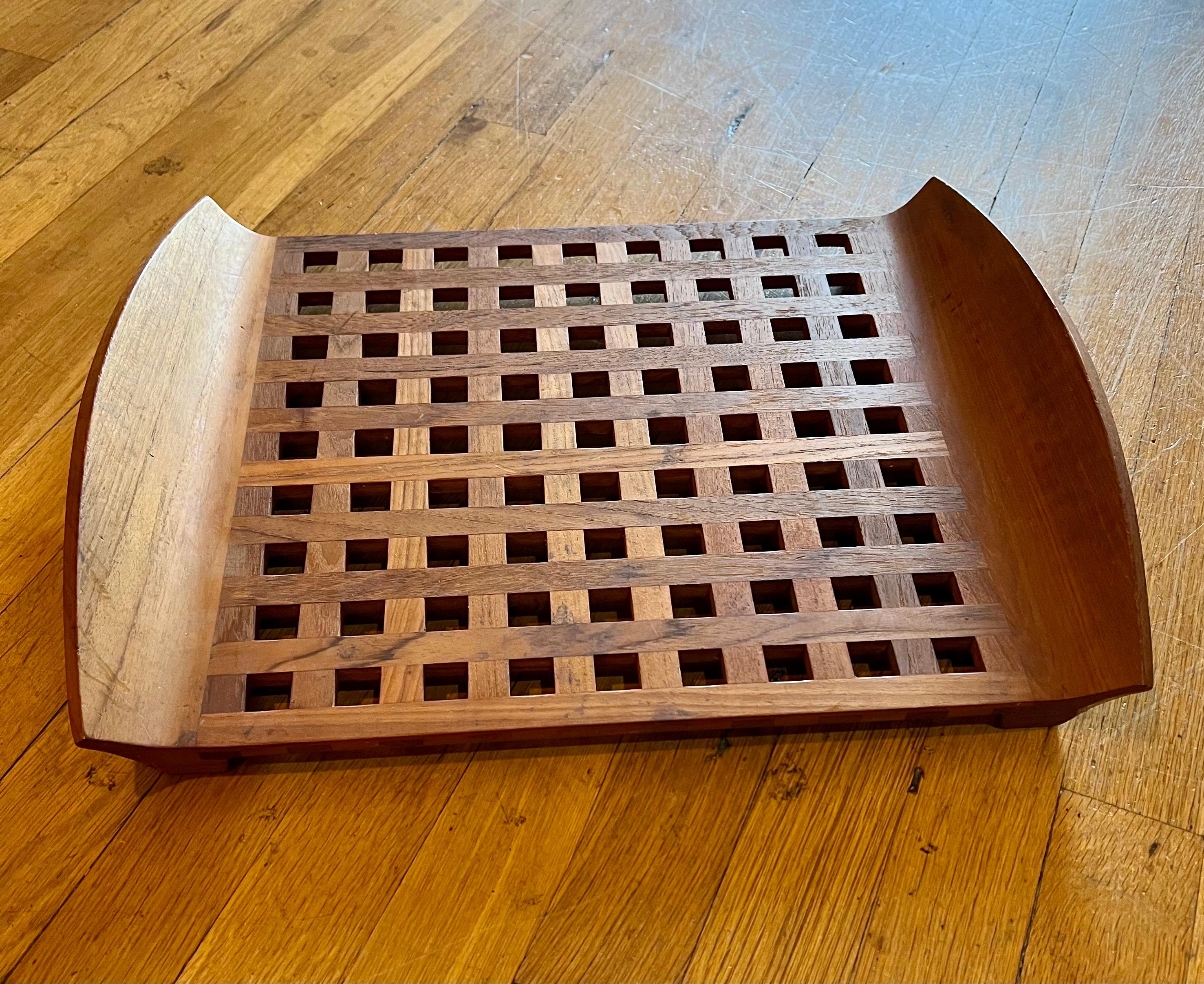1950s Solid Teak Danish Modern Rare XLarge Tray Designed by Quistgaard for Dansk In Excellent Condition For Sale In San Diego, CA