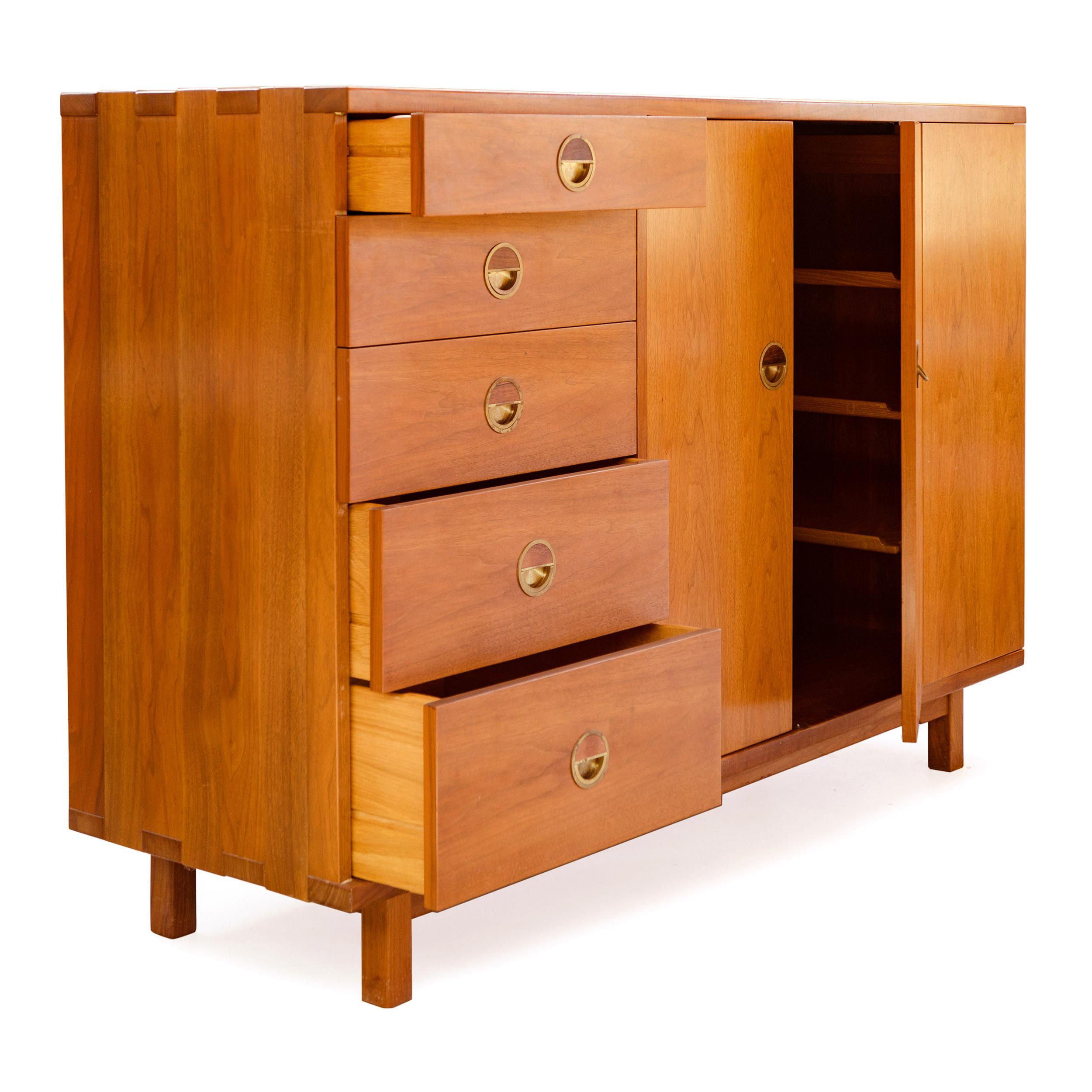 Mid-Century Modern 1950s Solid Walnut Dresser by Edward Wormley for Dunbar For Sale