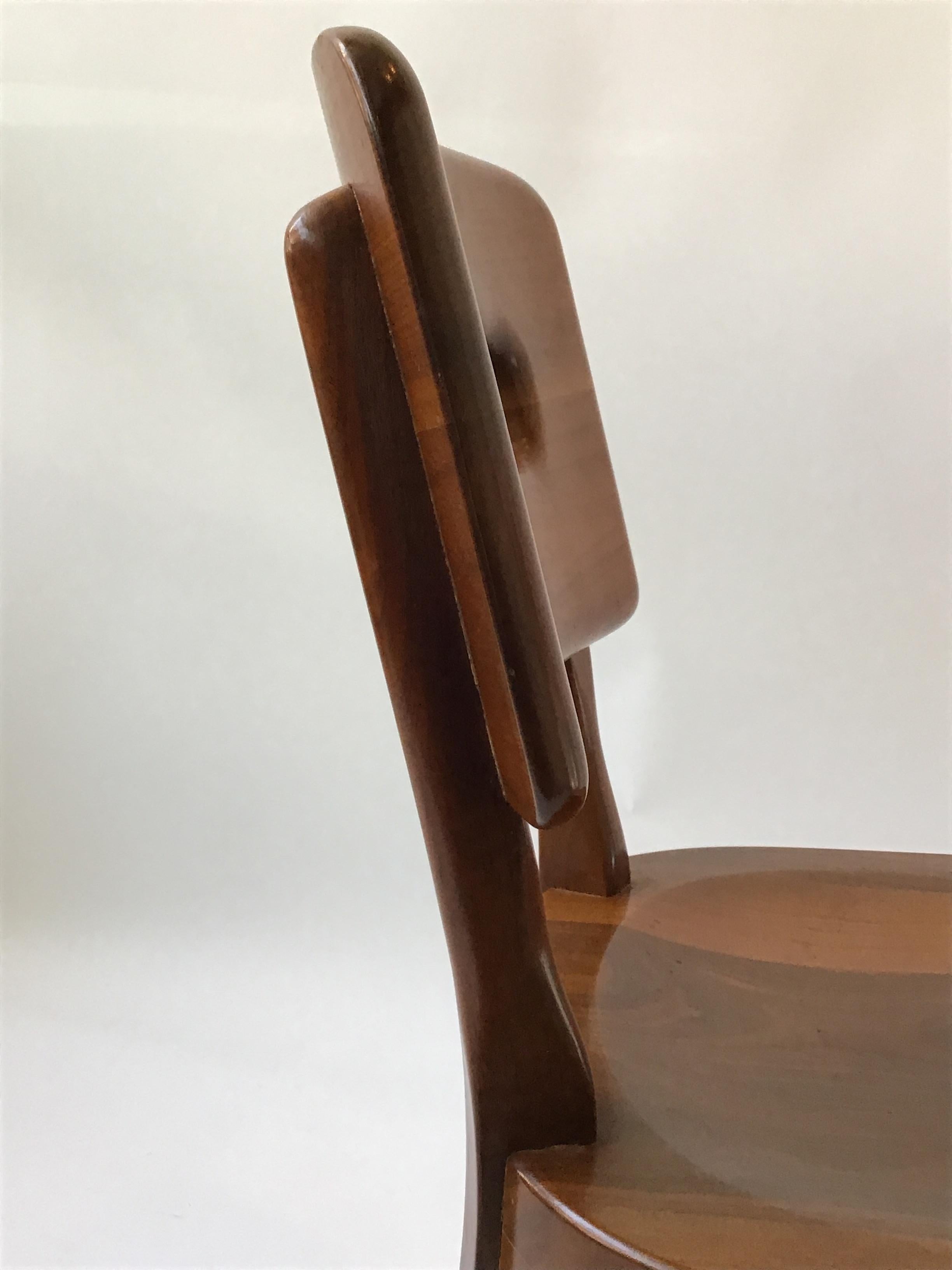 1950s Solid Wood Desk Chair 5