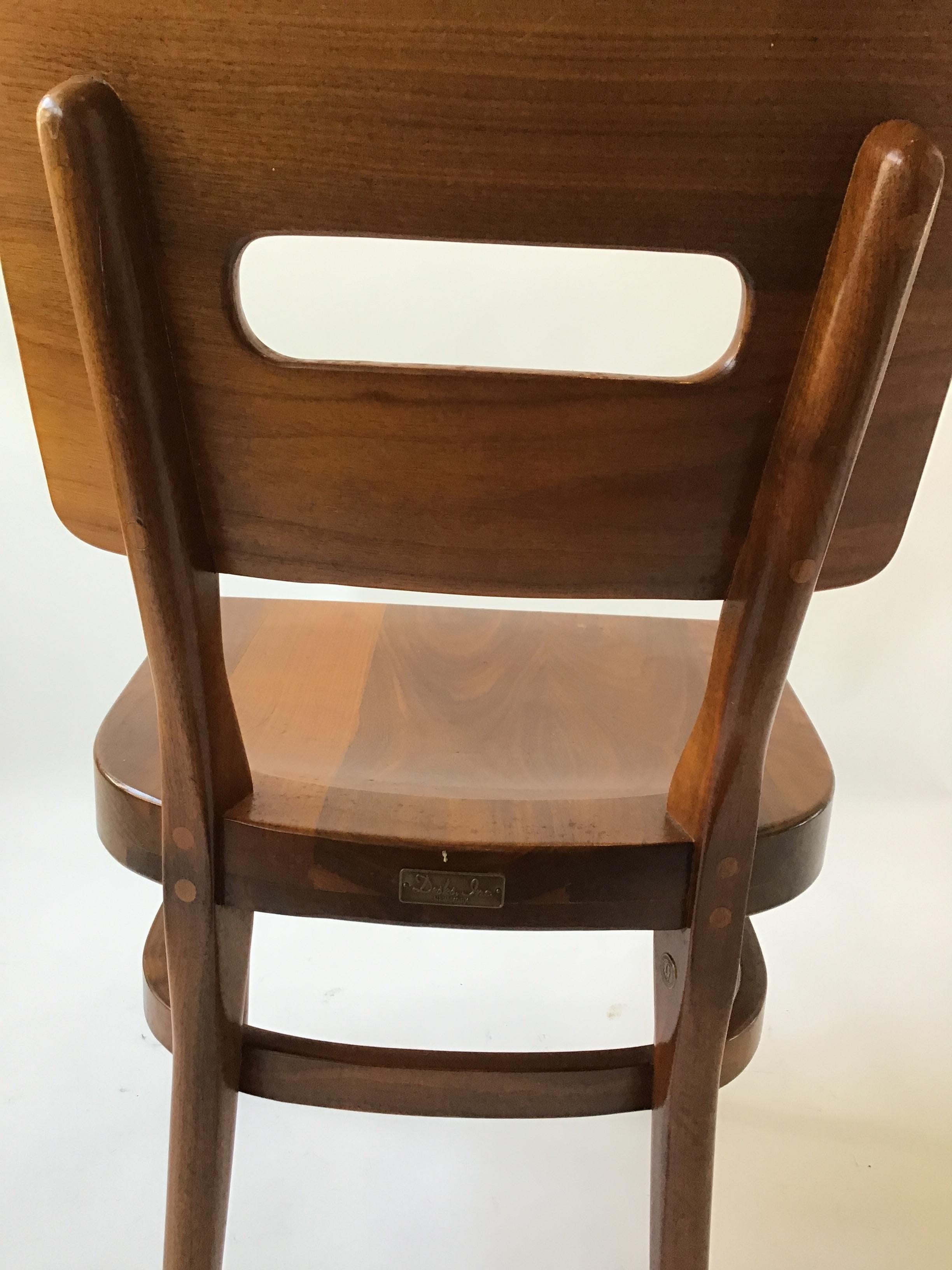 1950s Solid Wood Desk Chair 6