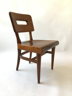 1950s Solid Wood Desk Chair