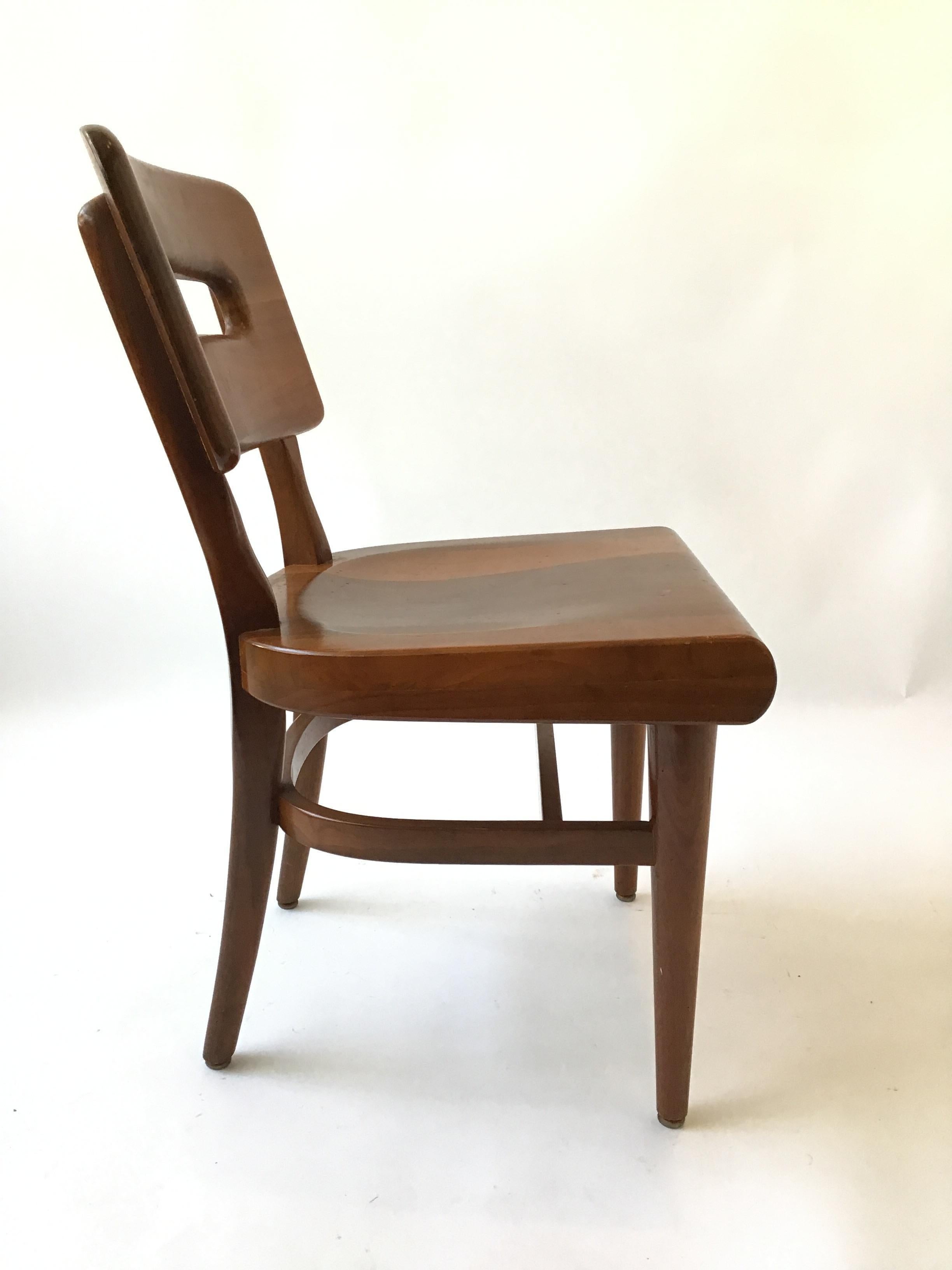 simple wooden desk chair