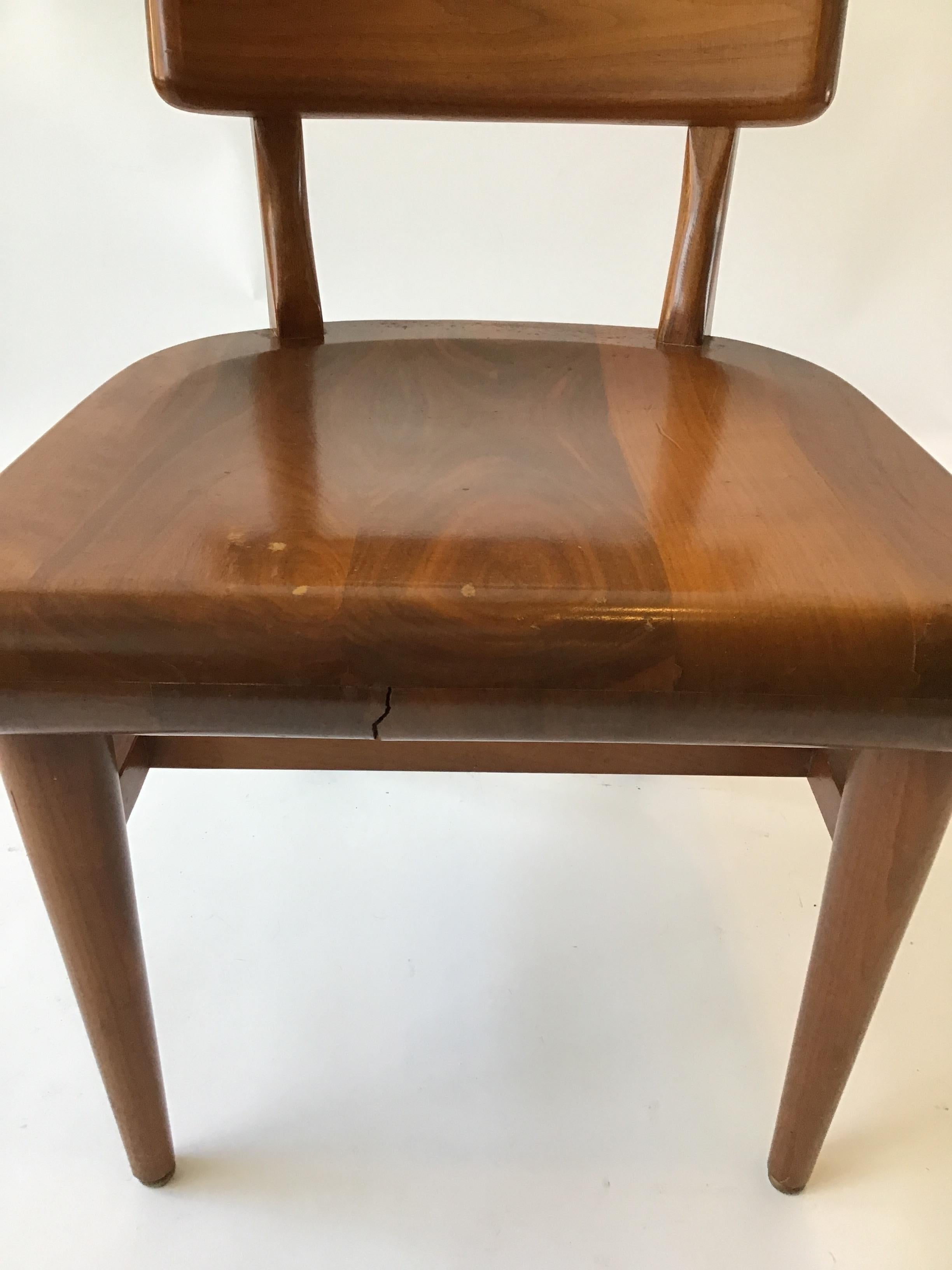 1950s Solid Wood Desk Chair 1