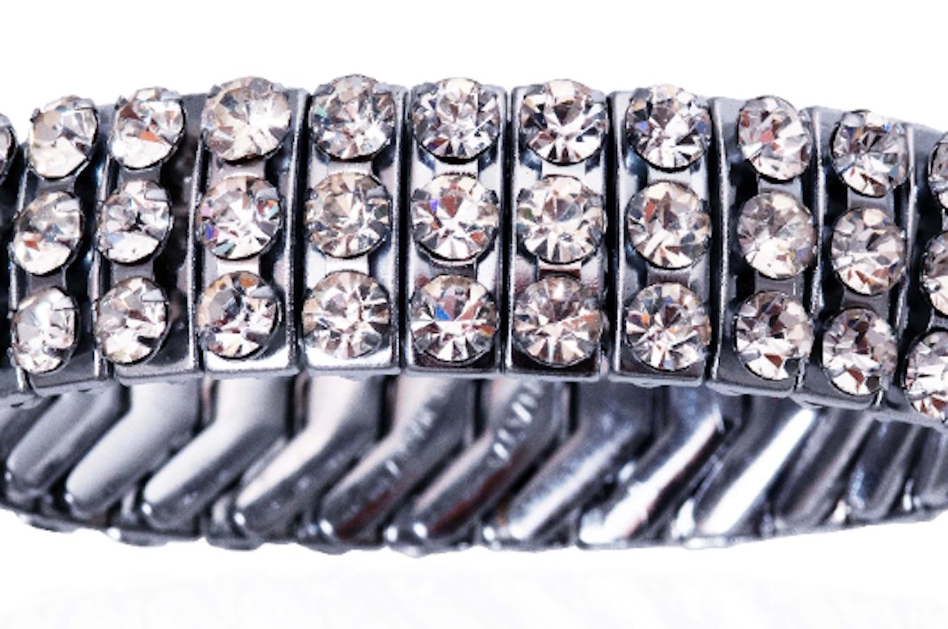 1950er Sonata Armband aus beweglichem Stretch-Diamant mit Diamanten Damen im Angebot