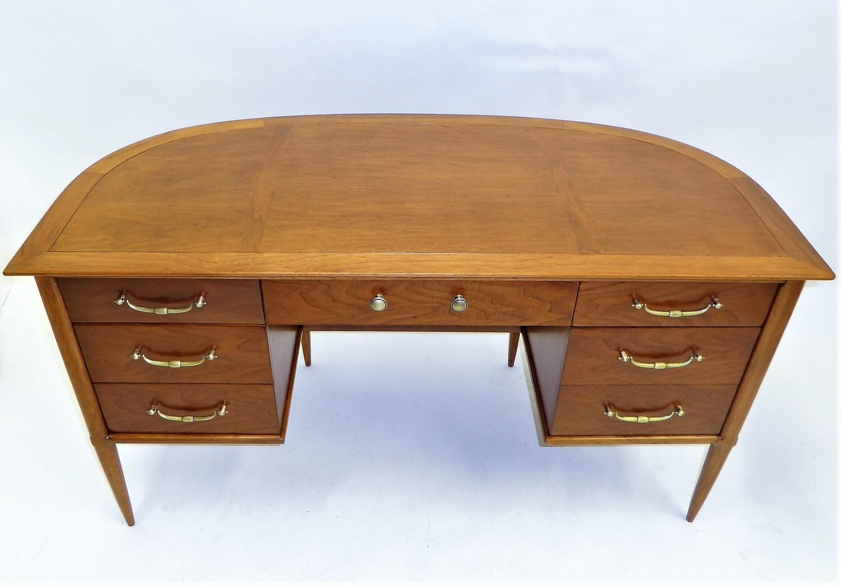 Mid-Century Modern 1950s Sophisticates Walnut Desk by John Lubberts & Lambert Mulder for Tomlinson