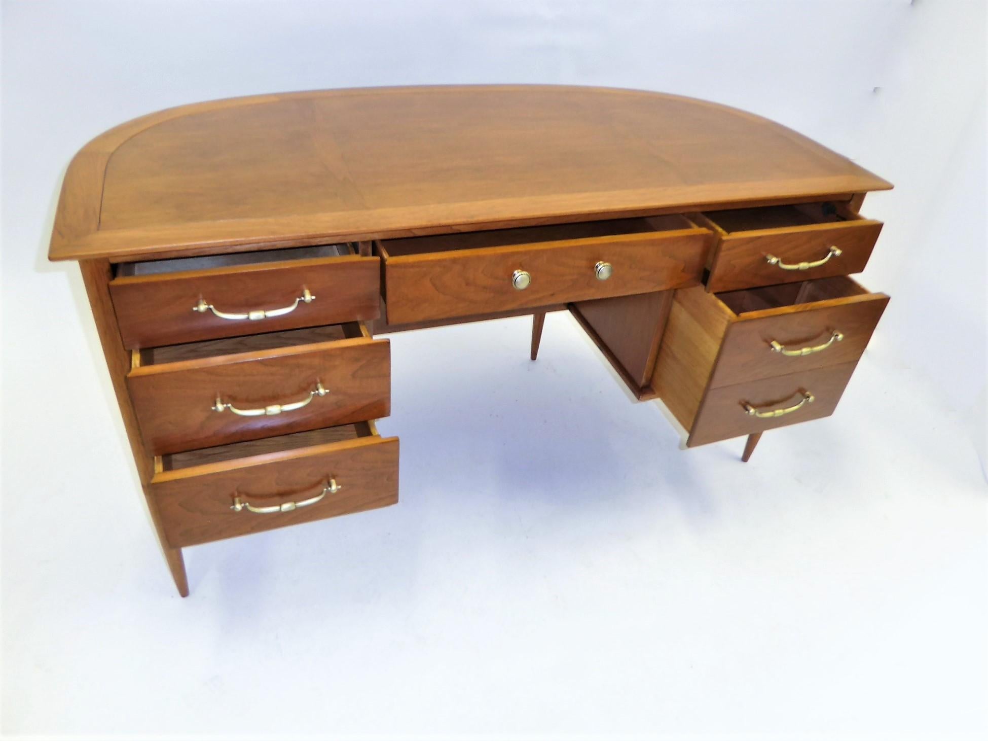 Mid-20th Century 1950s Sophisticates Walnut Desk by John Lubberts & Lambert Mulder for Tomlinson