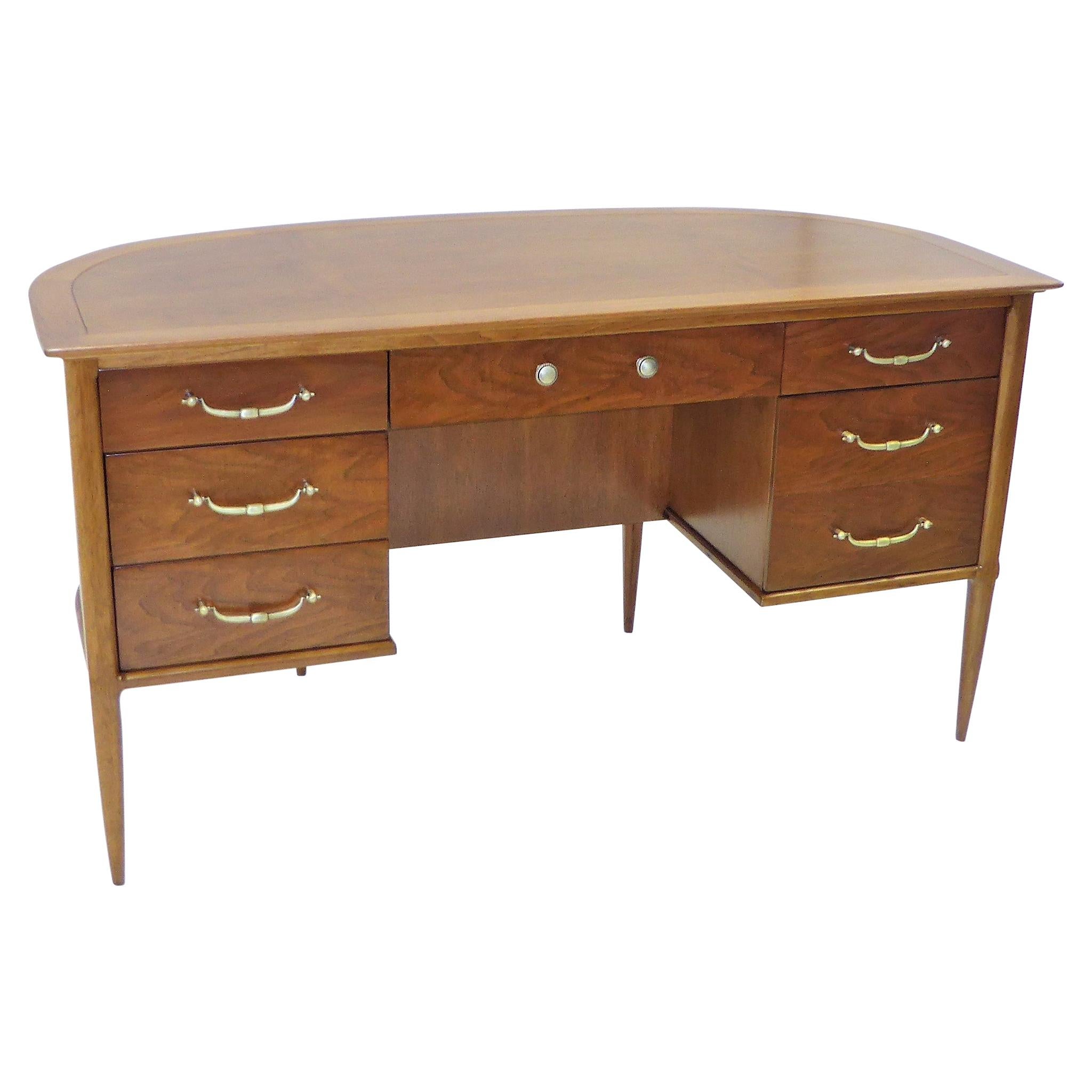 1950s Sophisticates Walnut Desk by John Lubberts & Lambert Mulder for Tomlinson