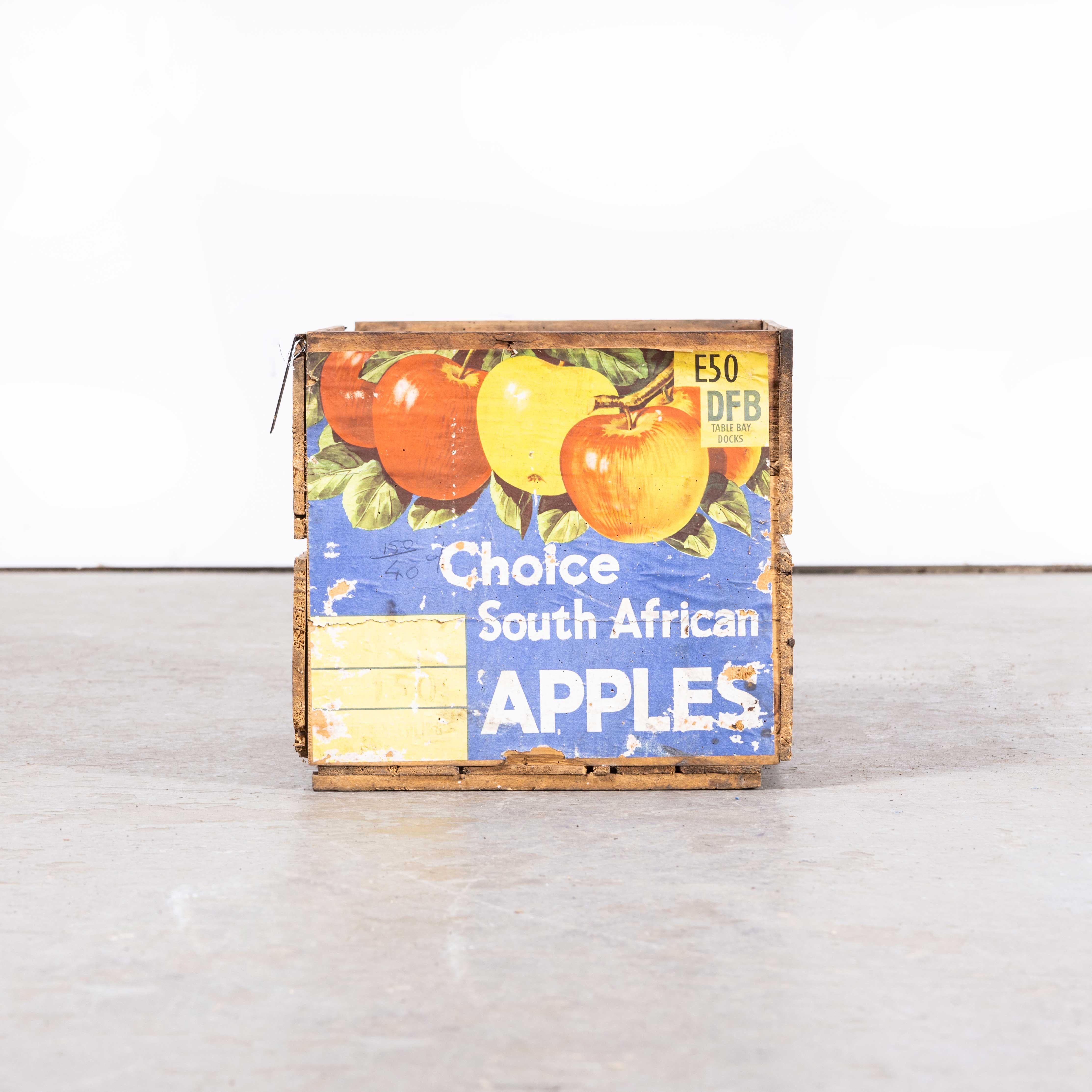 Mid-20th Century 1950s South African Branded Produce Crate For Sale