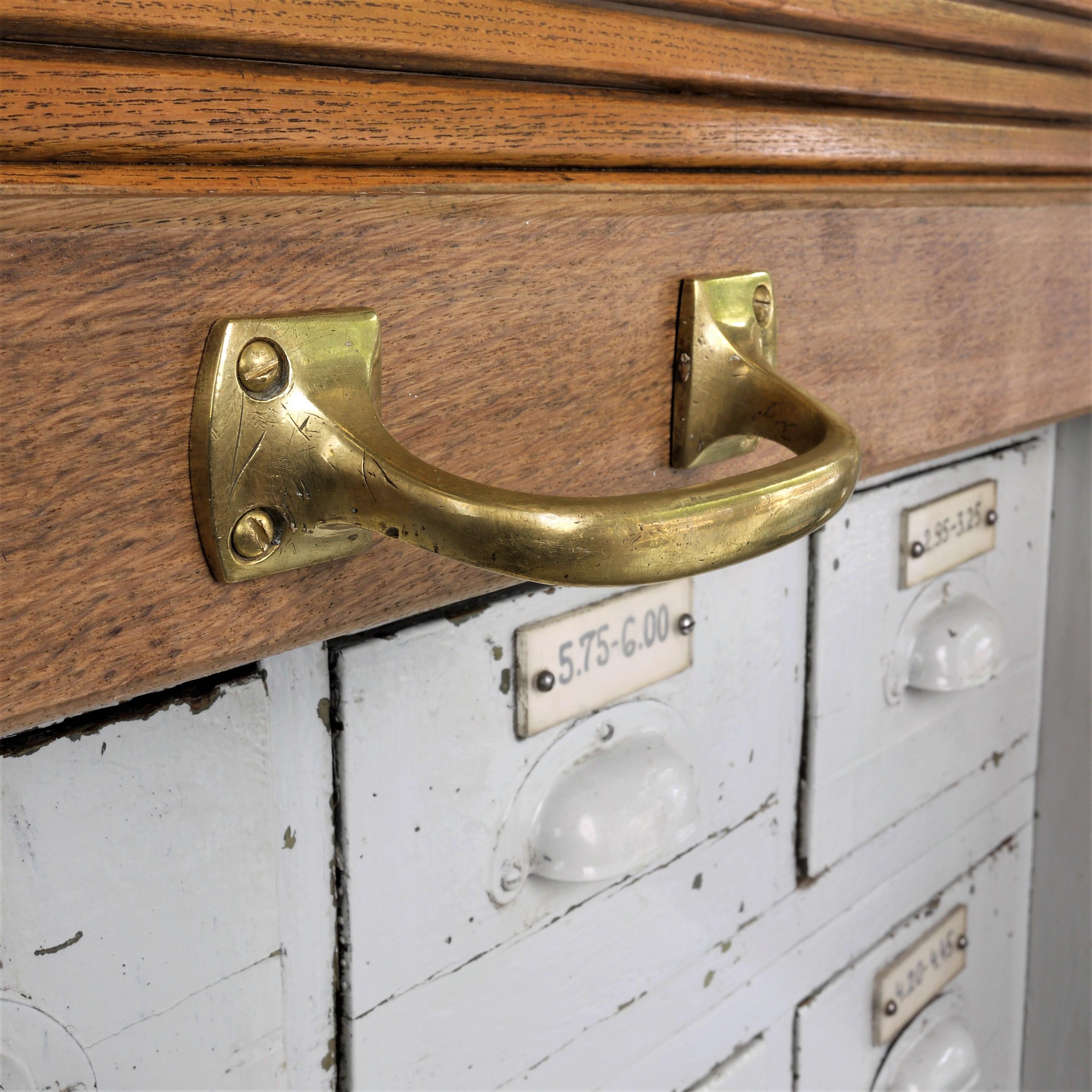 Russian 1950s Soviet Industrial Tambour Fronted Tall Chest of Drawers, Cabinet