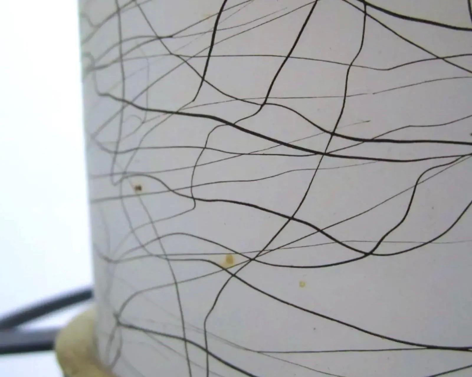 Apparecchio a sospensione in vetro lattiginoso Spaghetti String degli anni '50 in vendita 3