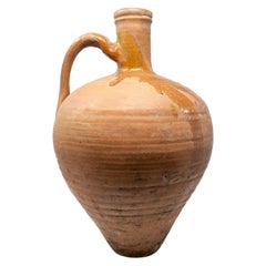Retro 1950s Spanish Andalusian Handmade Terracotta Brown Vase