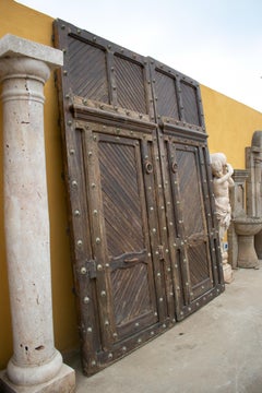 1950s Spanish Andalusian Main Door with Bronze Fittings