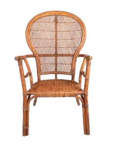 Fauteuil en bambou espagnol des années 1950