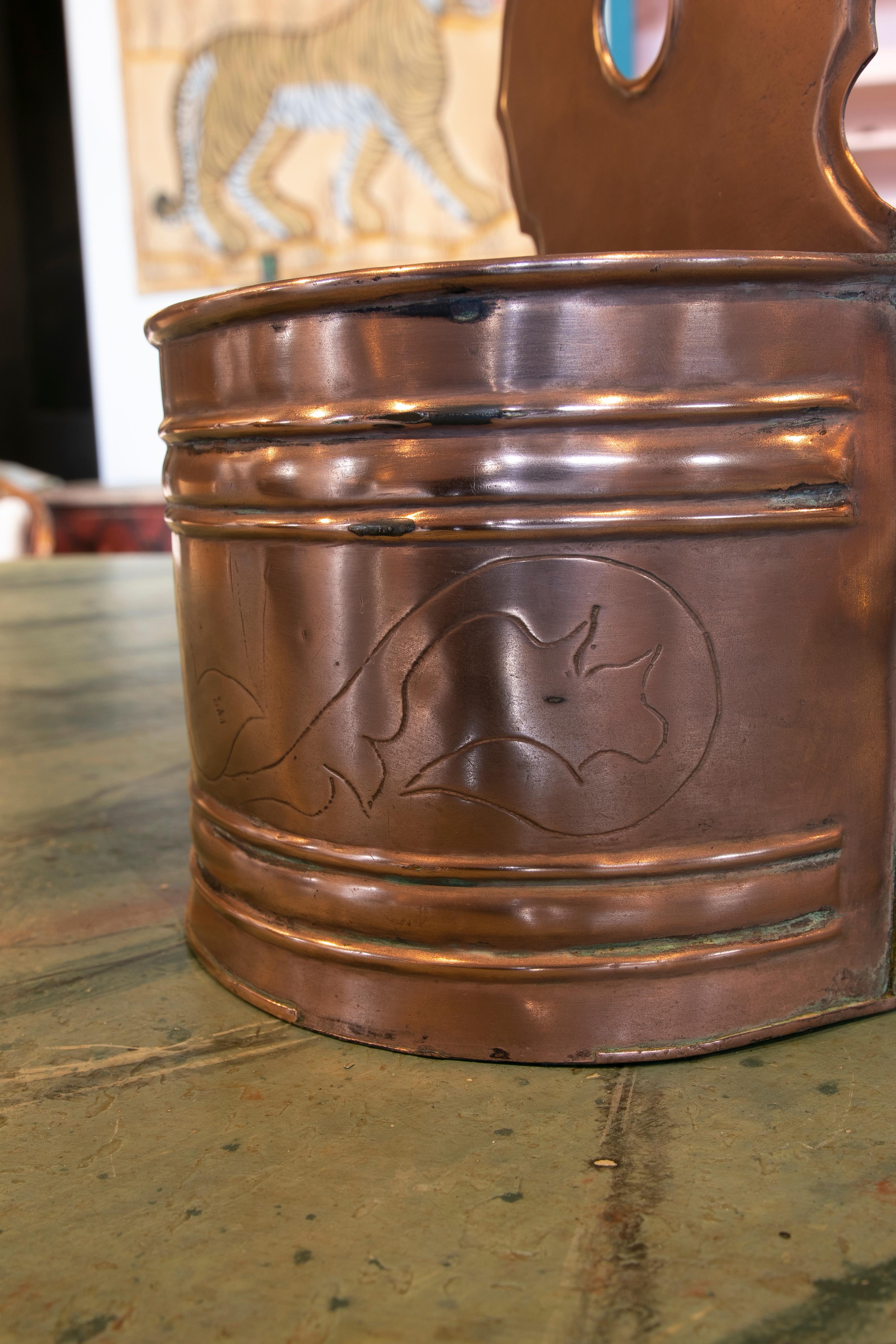 1950's Spanish Brass Cooking Bowl 11