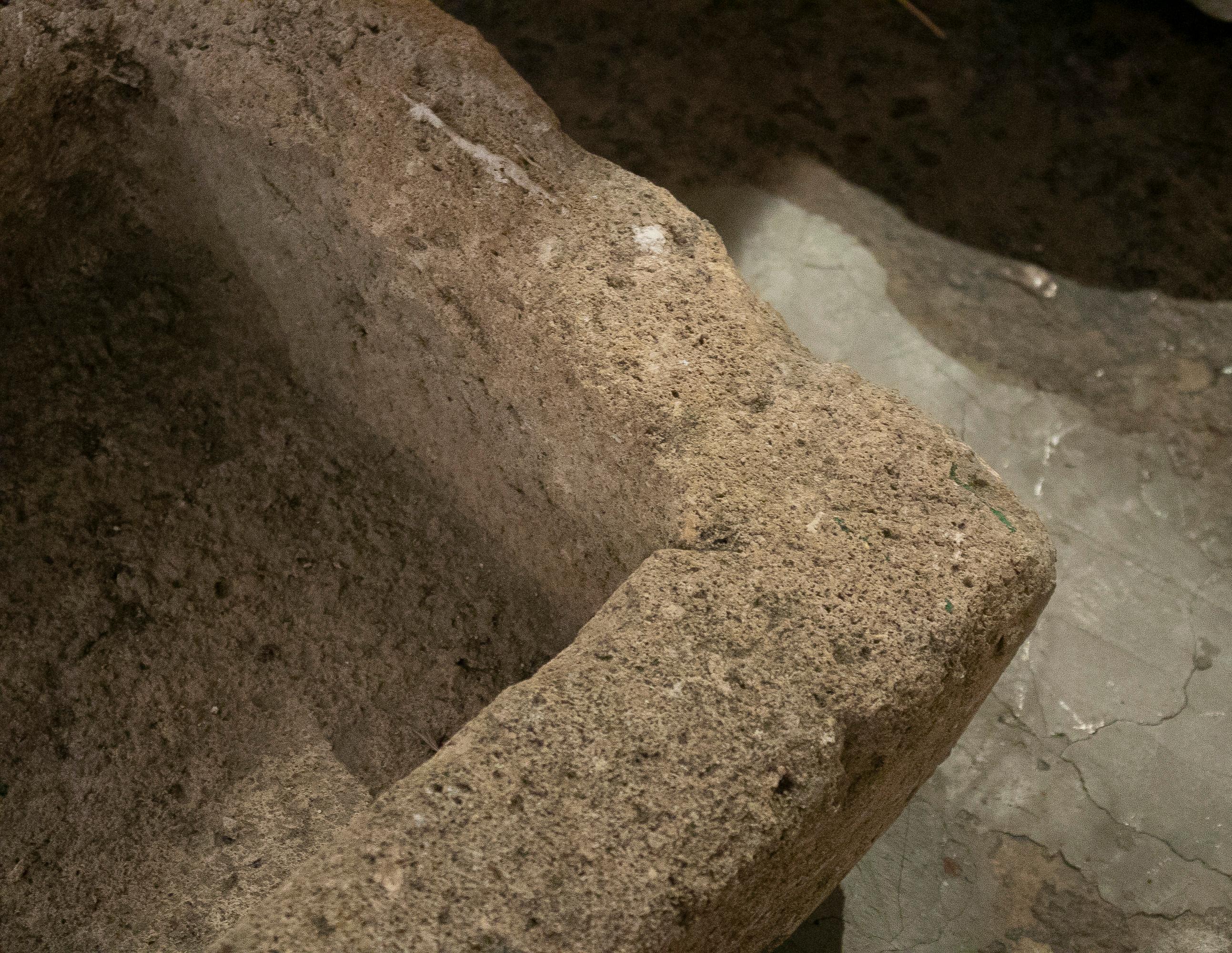 1950s Spanish Hand Carved Stone Trough 2