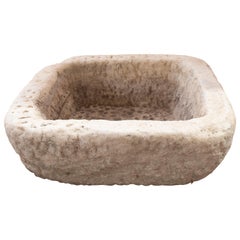 1950s Spanish Hand Carved Stone Trough