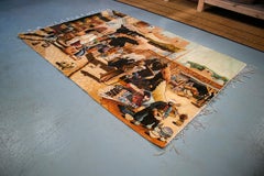 1950s Spanish Hand Woven Wool Tapestry with Arab Market Scene